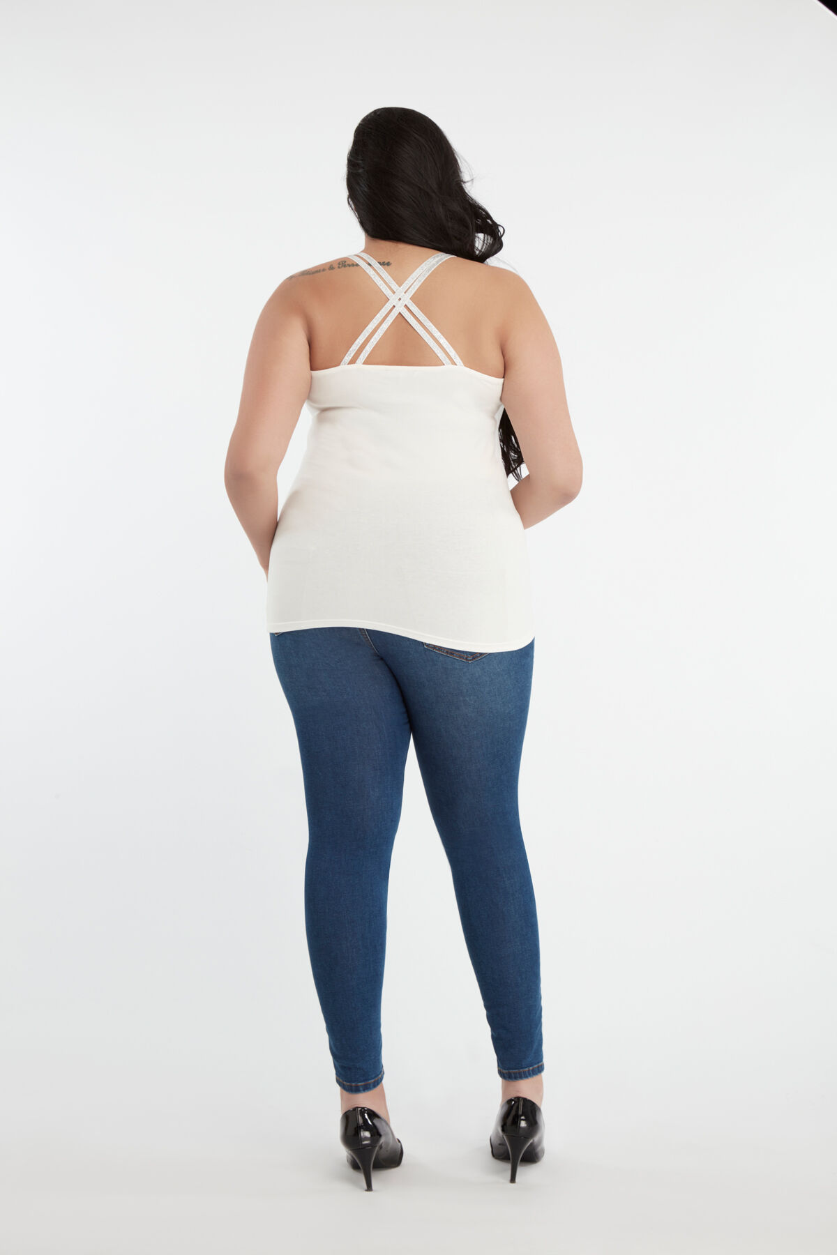 Top met Lurex kruisbandjes image number 4