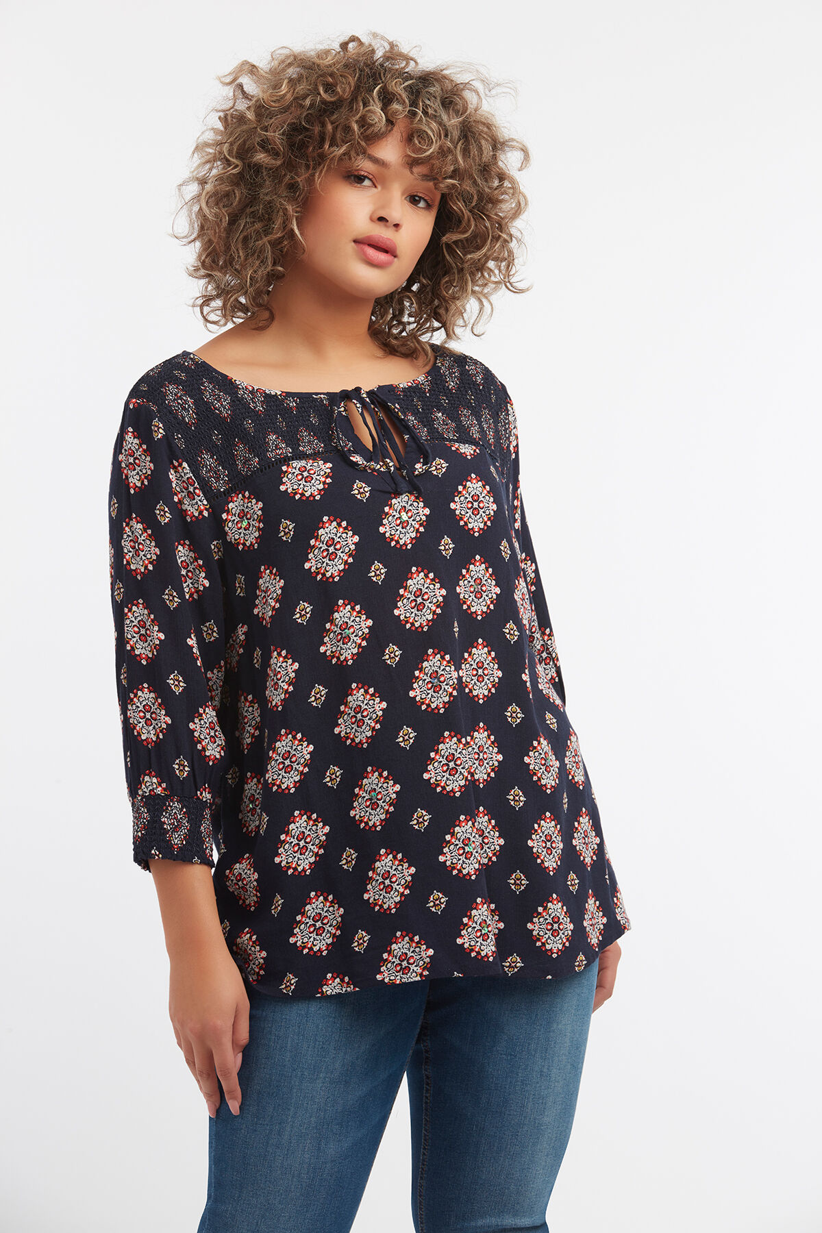 Blouse met gesmokt detail image number 0