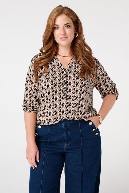 Jersey top met print Jersey top met print