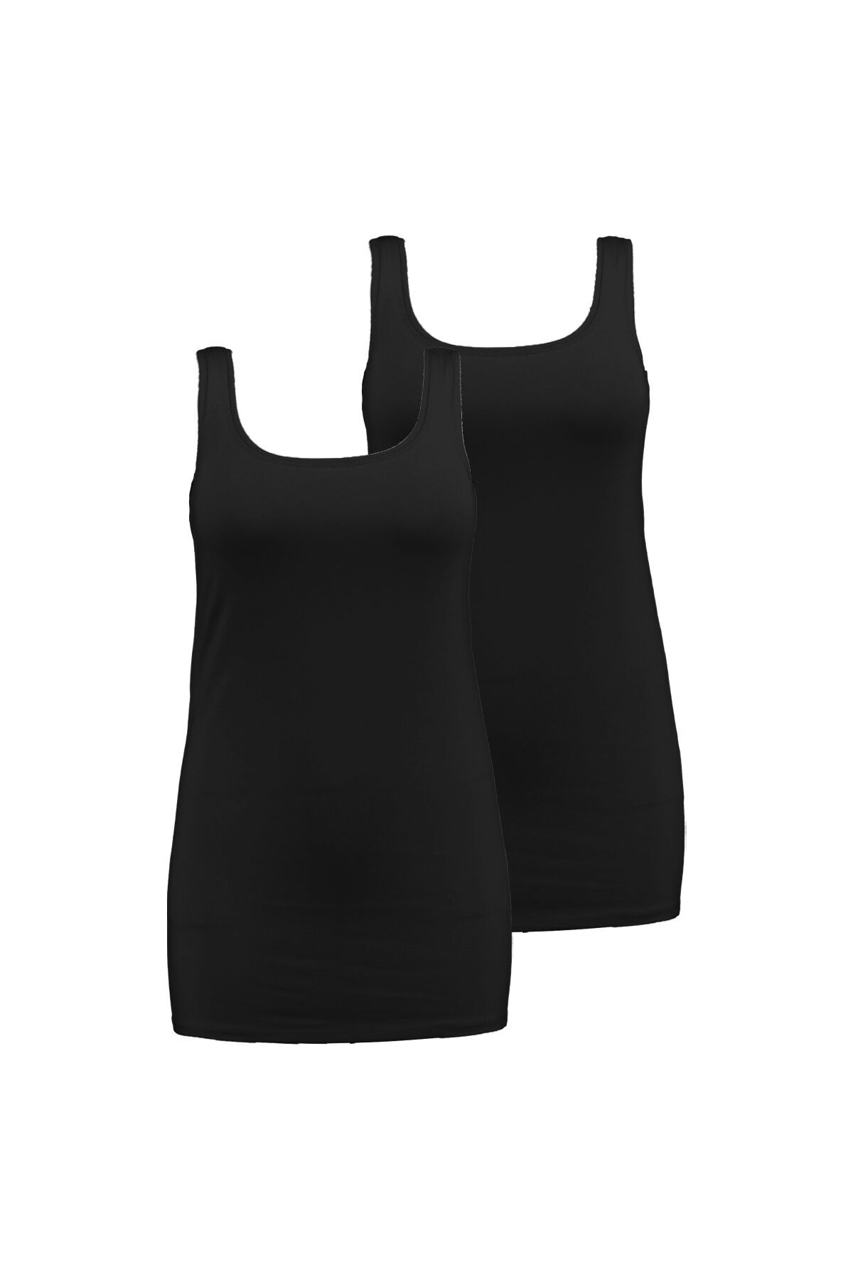 2-pack katoenen lange singlet 