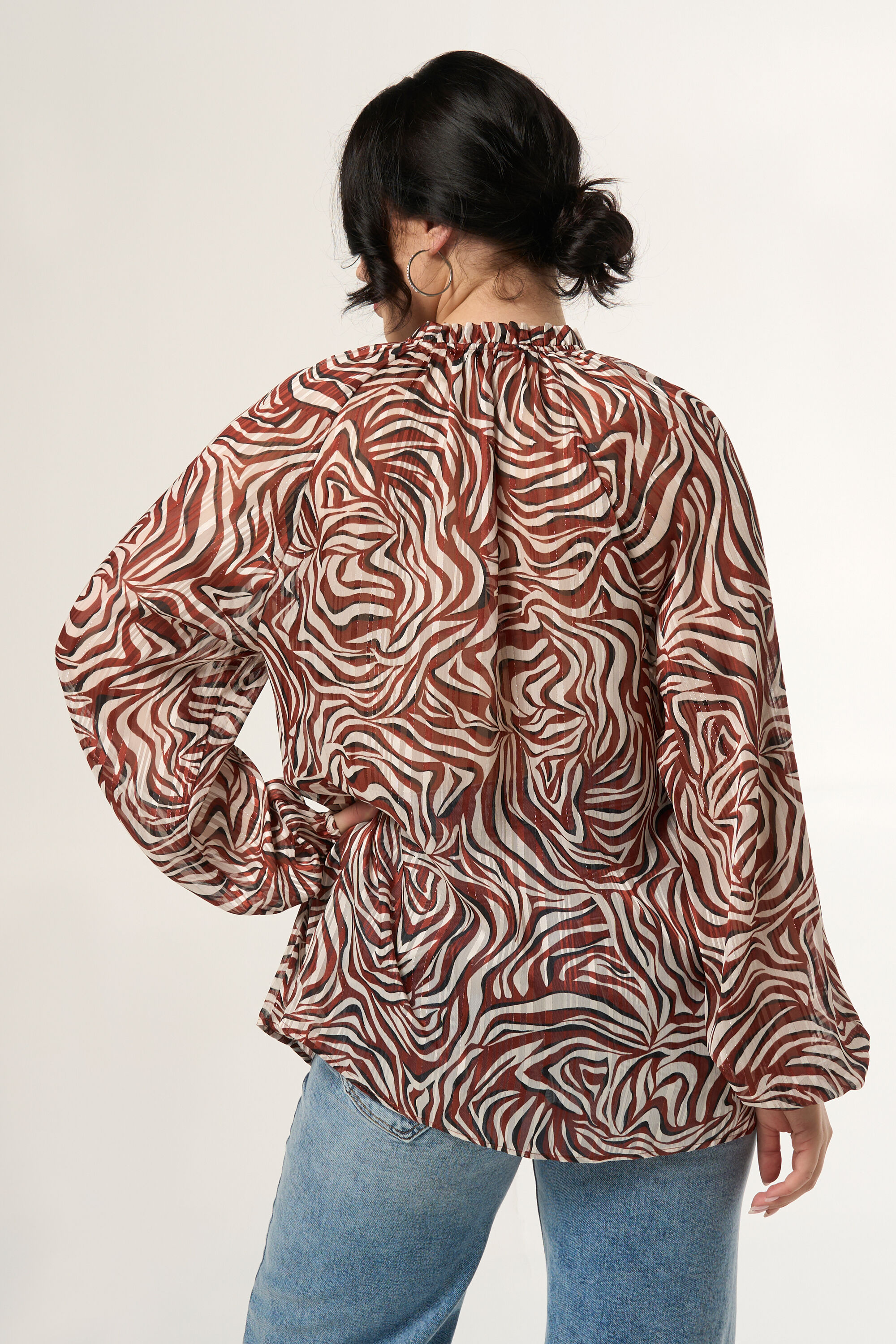 Blouse met v-hals image number 3