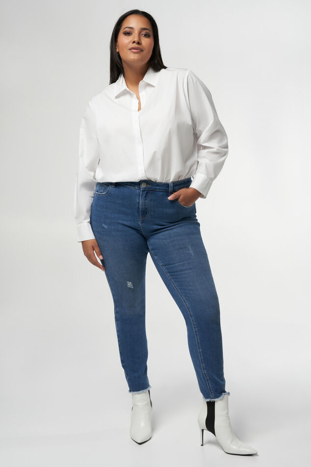 Cropped straight leg jeans  image 0