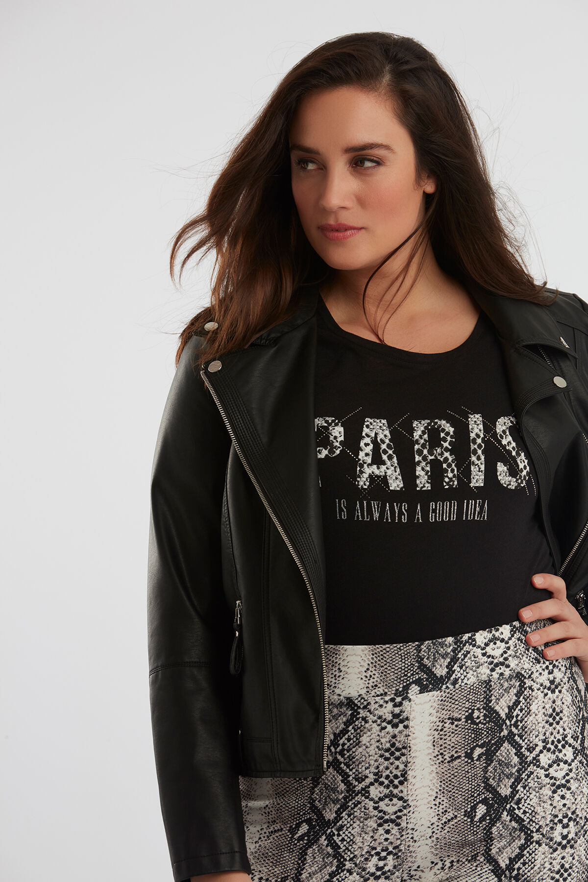 T-shirt met tekstopdruk image number 4