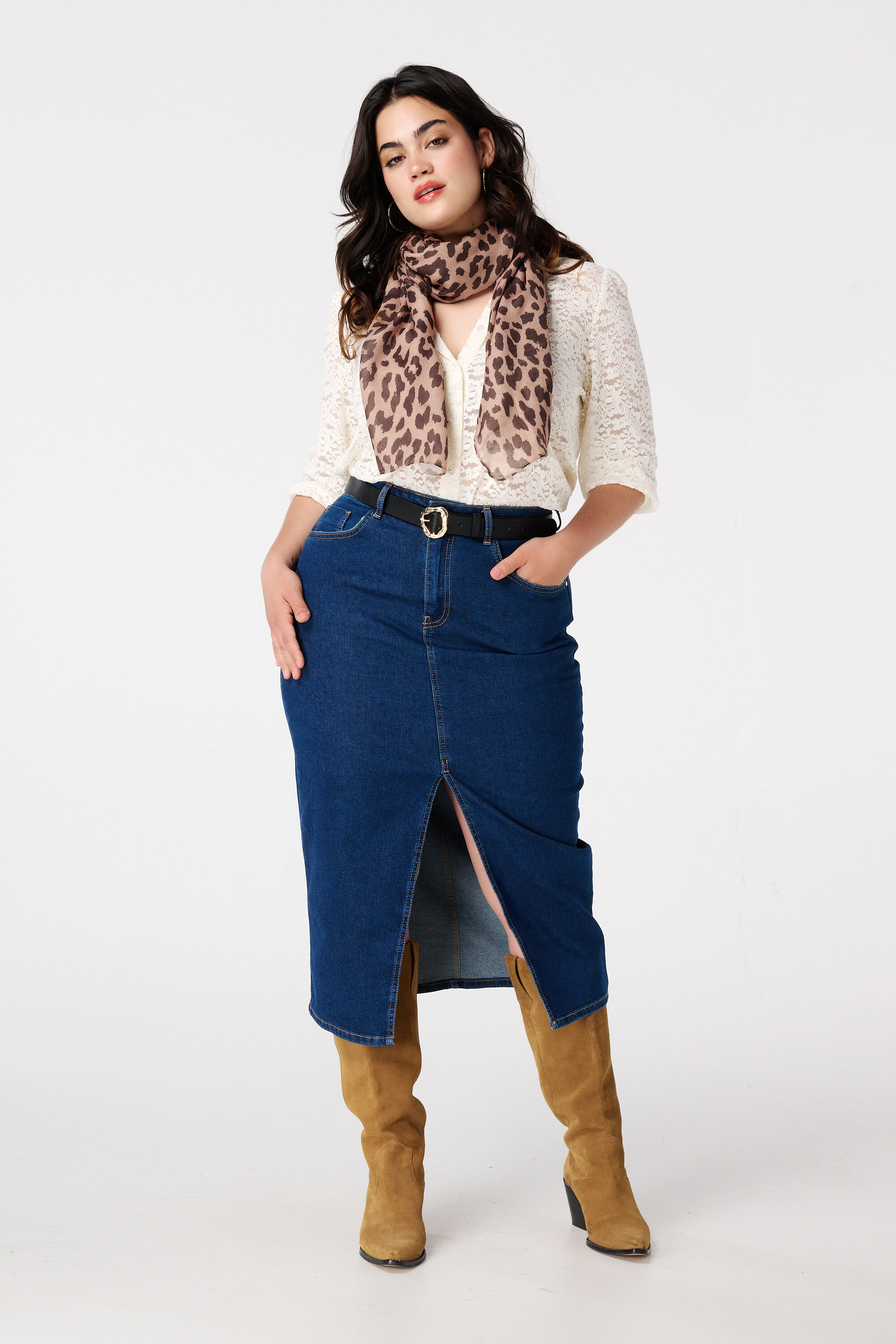 Midi rok denim image number 6