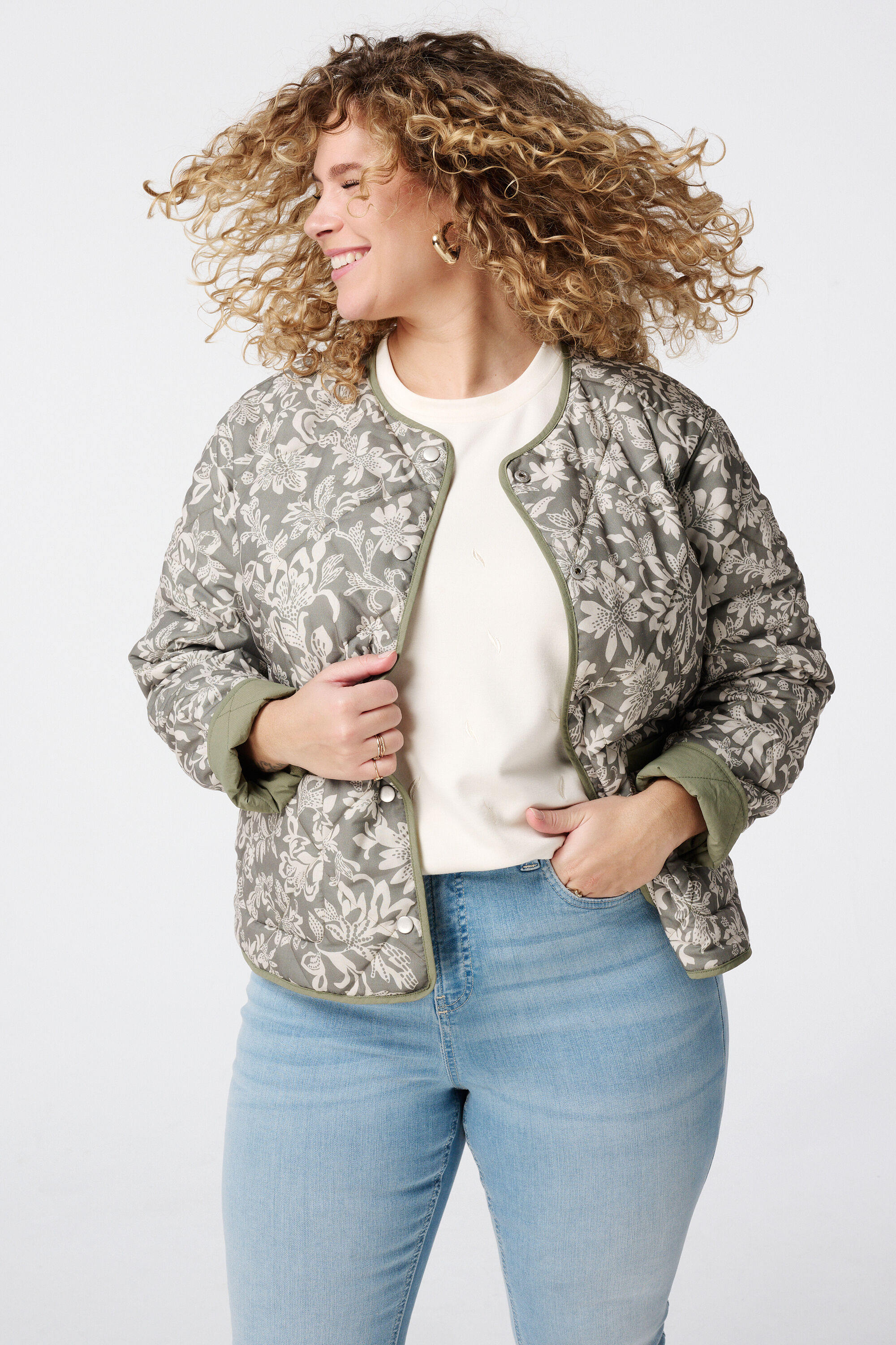 Dubbelzijdig jasje met stiksels image number 6