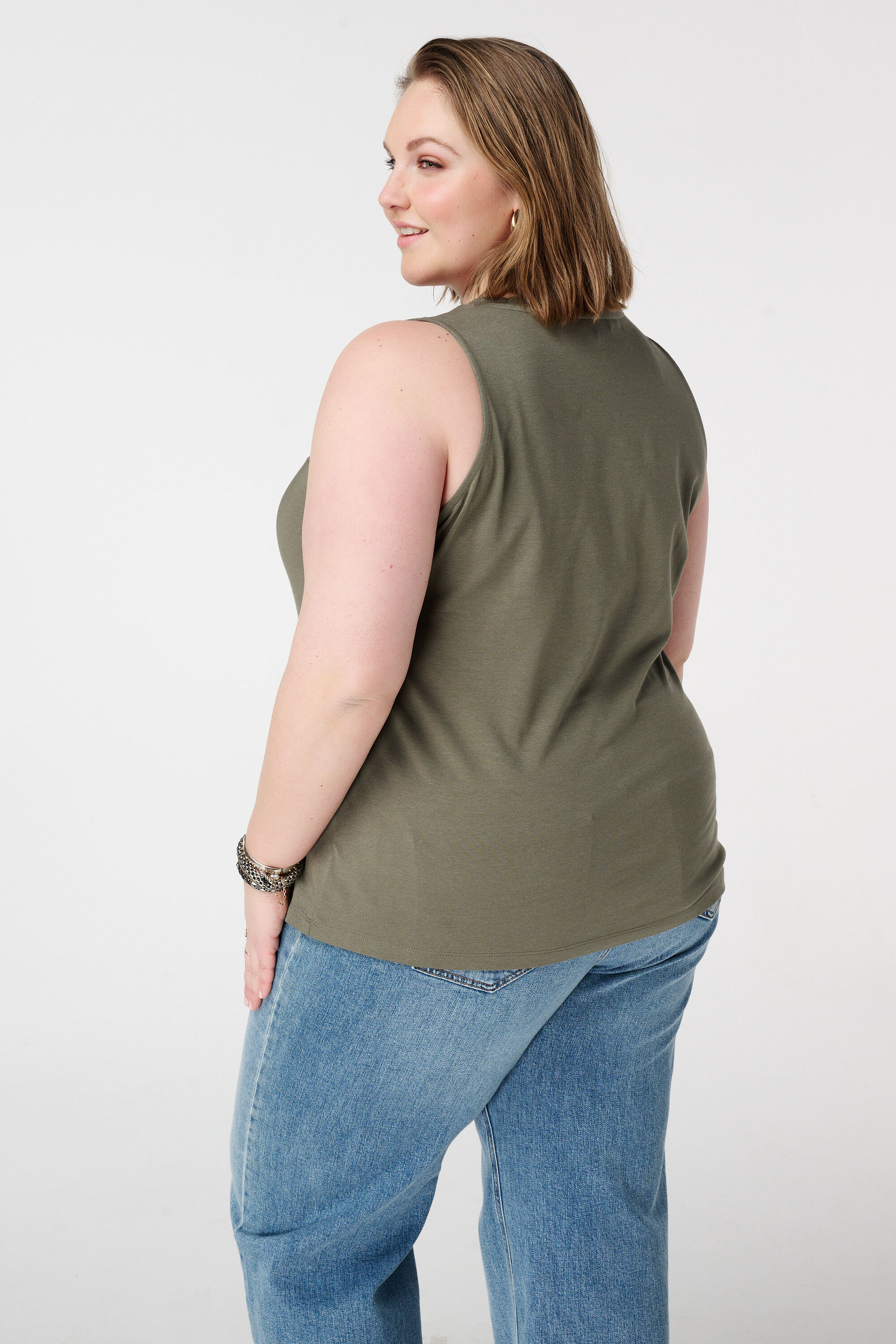 Singlet met v-hals image number 3