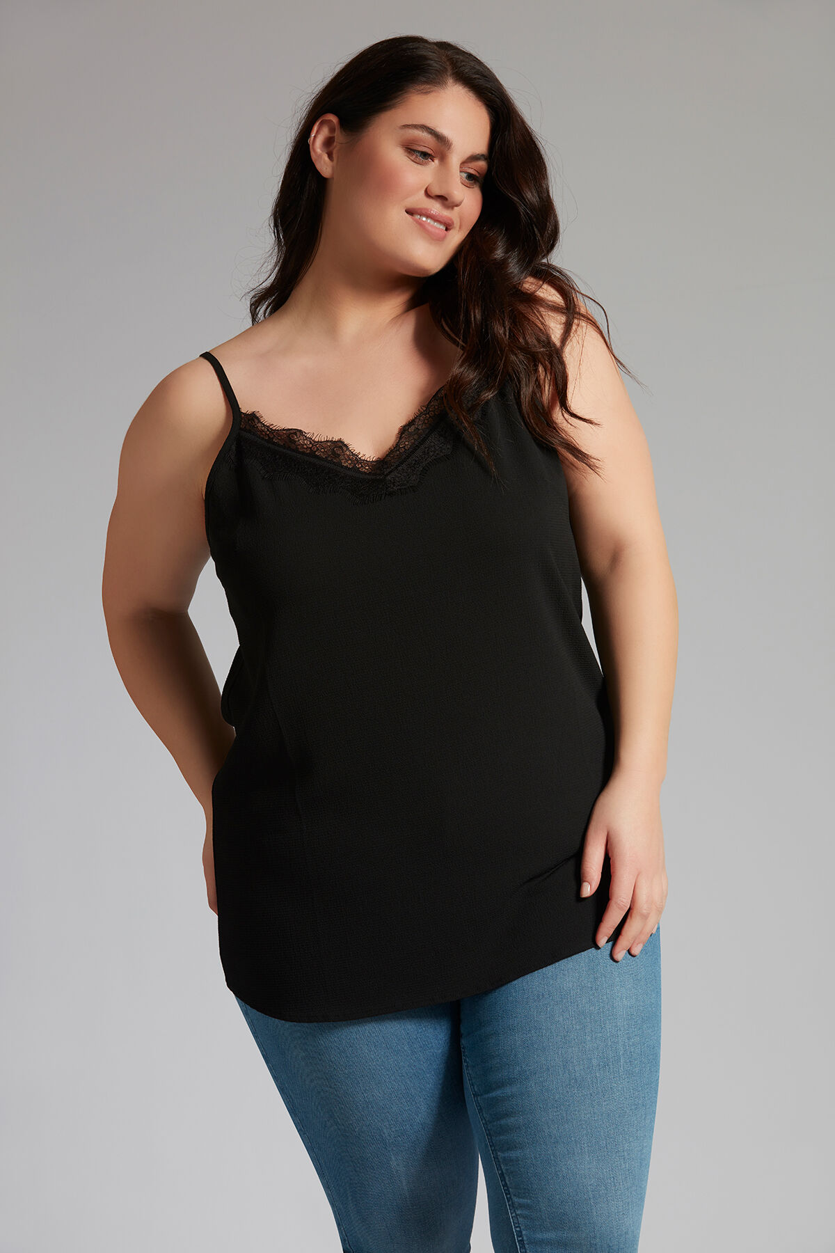 Mouwloze blouse met kant image number 0