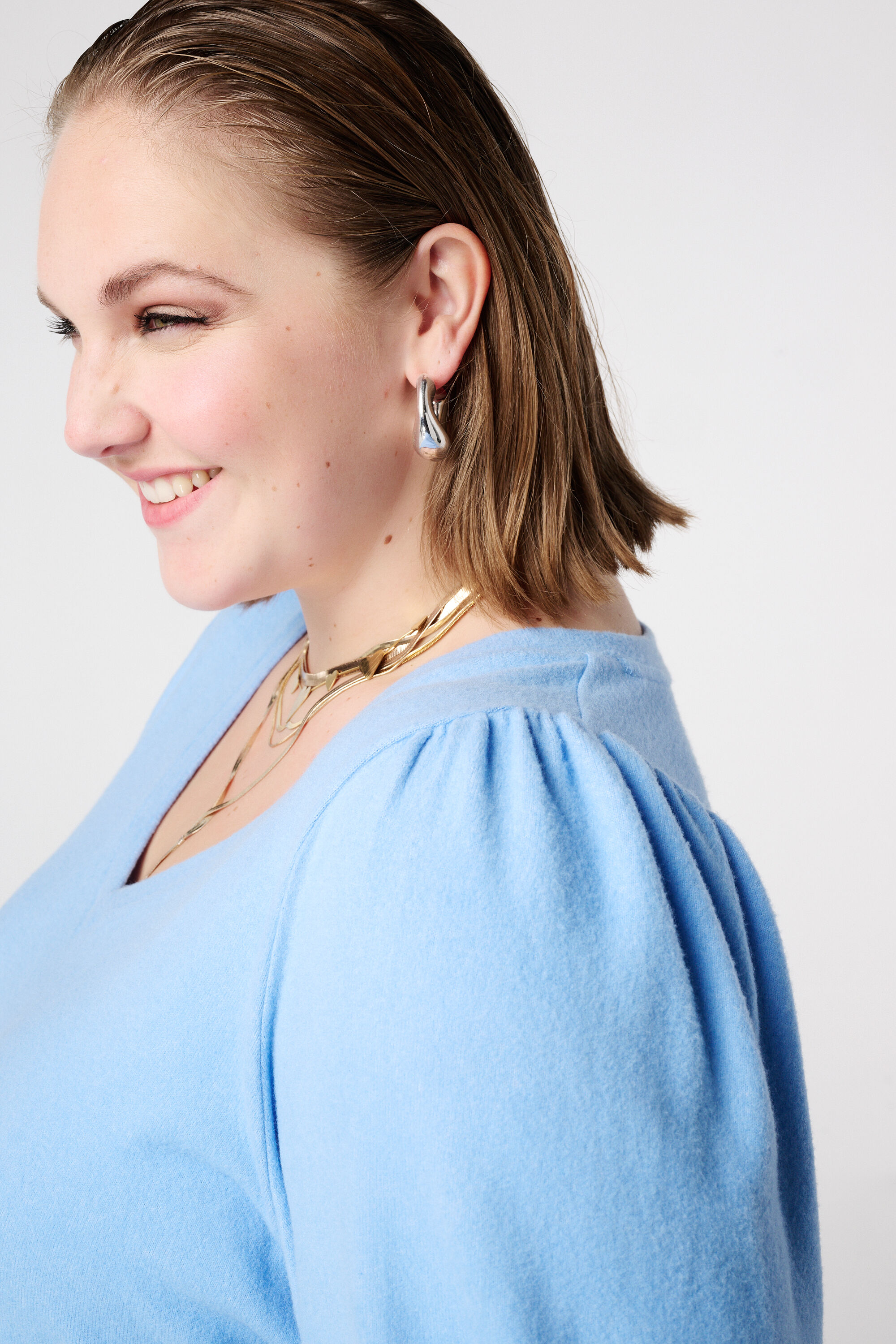 Top met korte ballonmouw image number 4