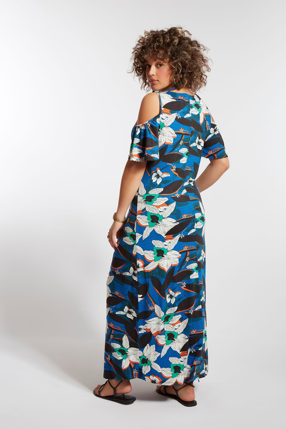 Lange jurk met print image number 4