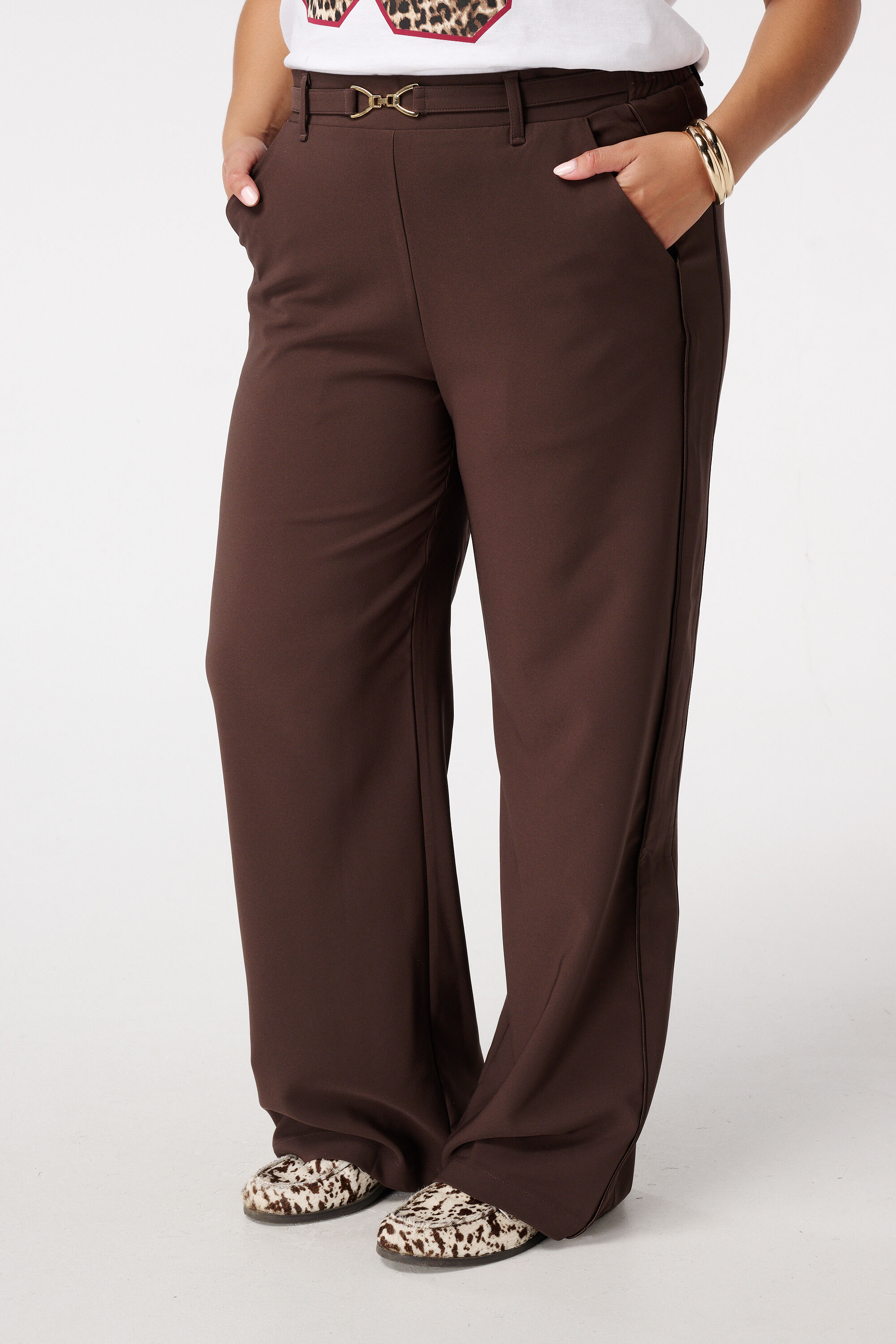 Pantalon met gouden gesp image number 3