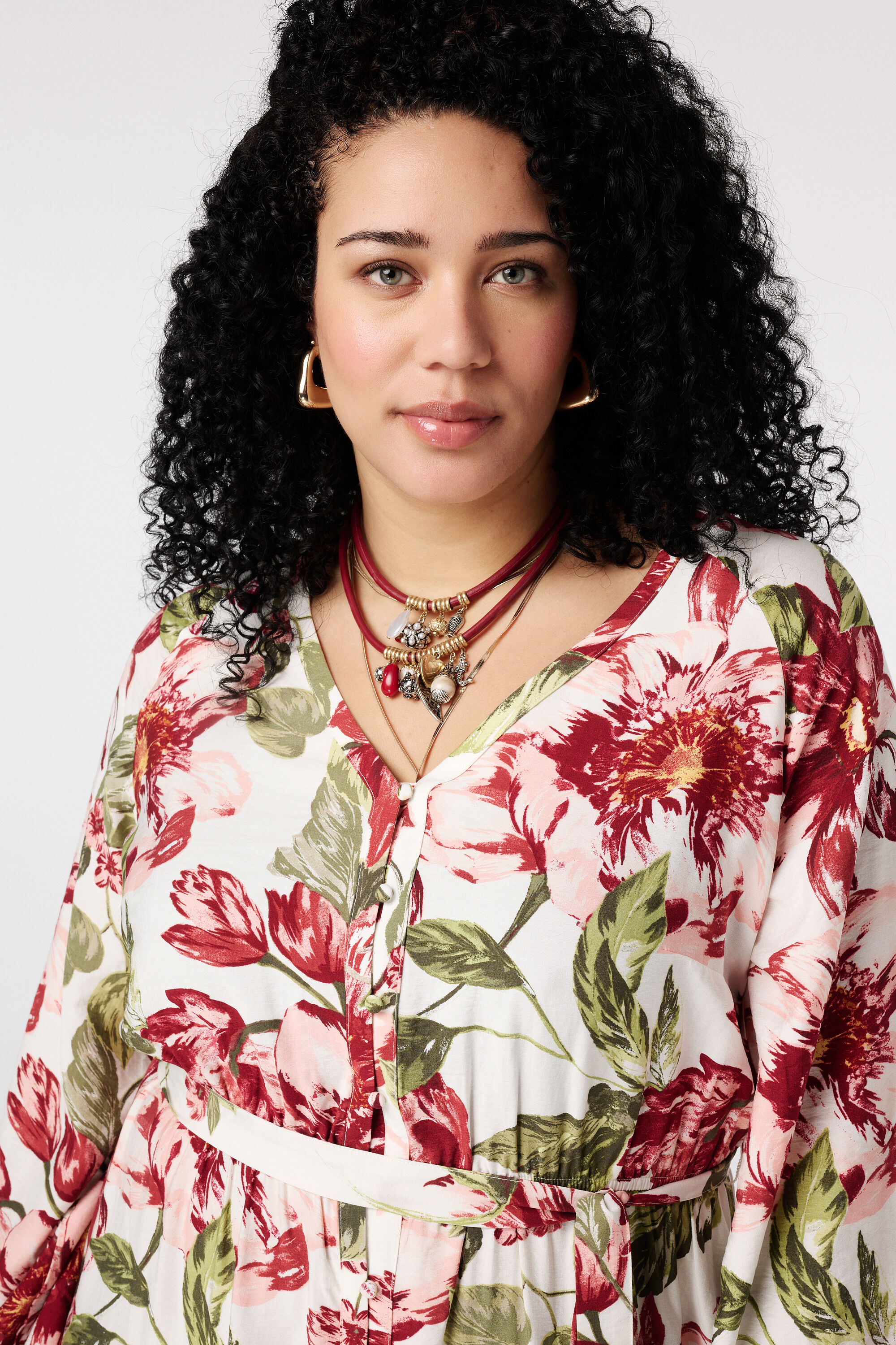 Maxi jurk met bloemenprint image number 4