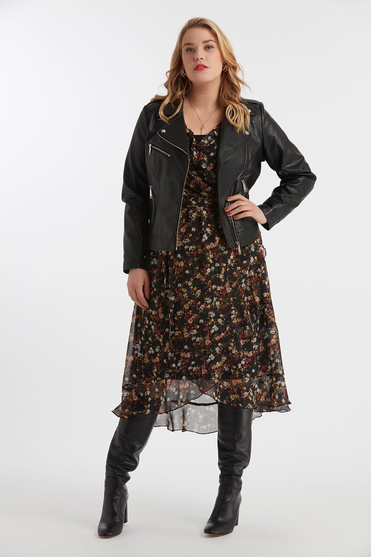 Jurk met overslag en bloemenprint image number 6