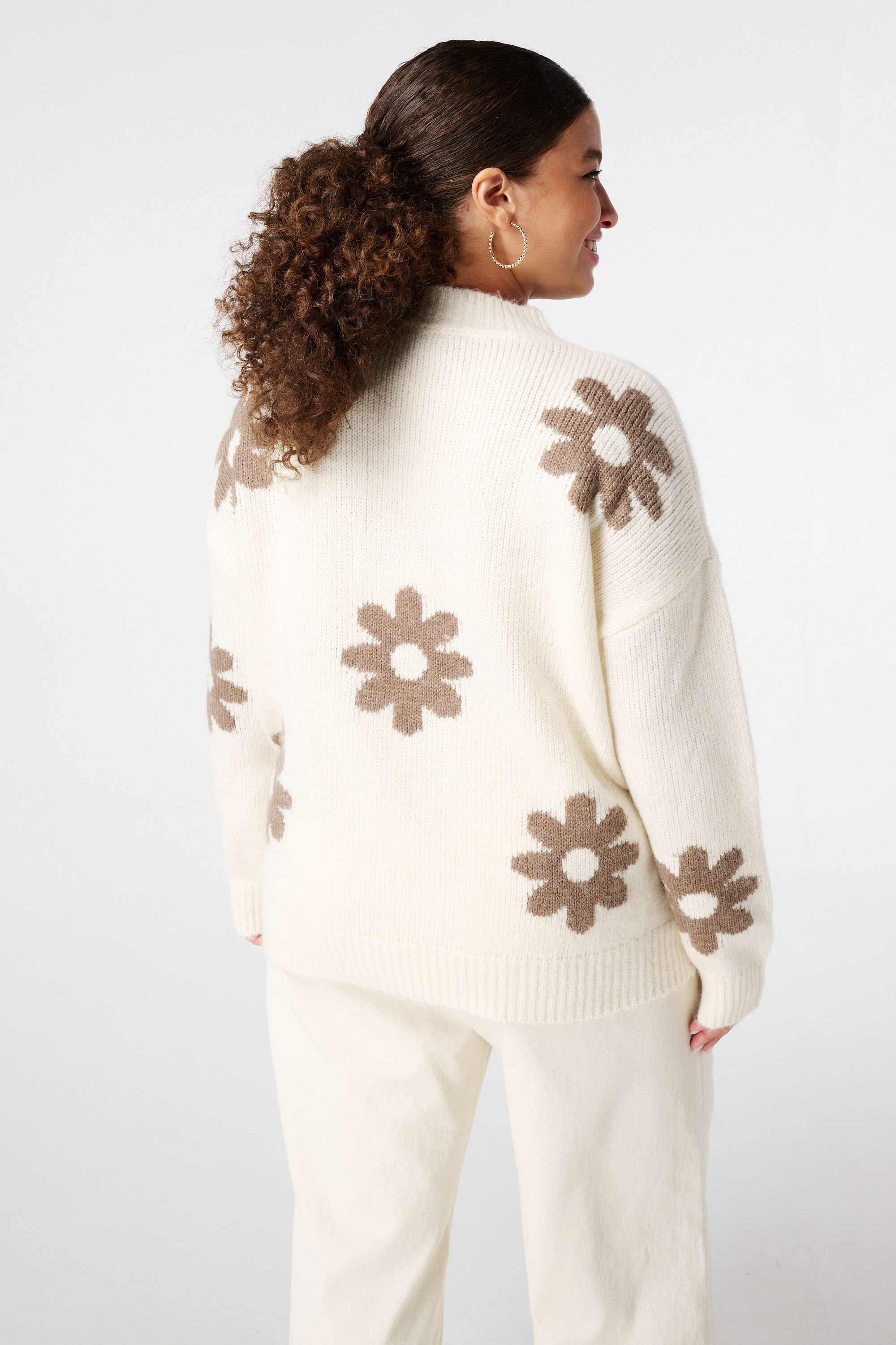 Trui met bloemen print image number 3