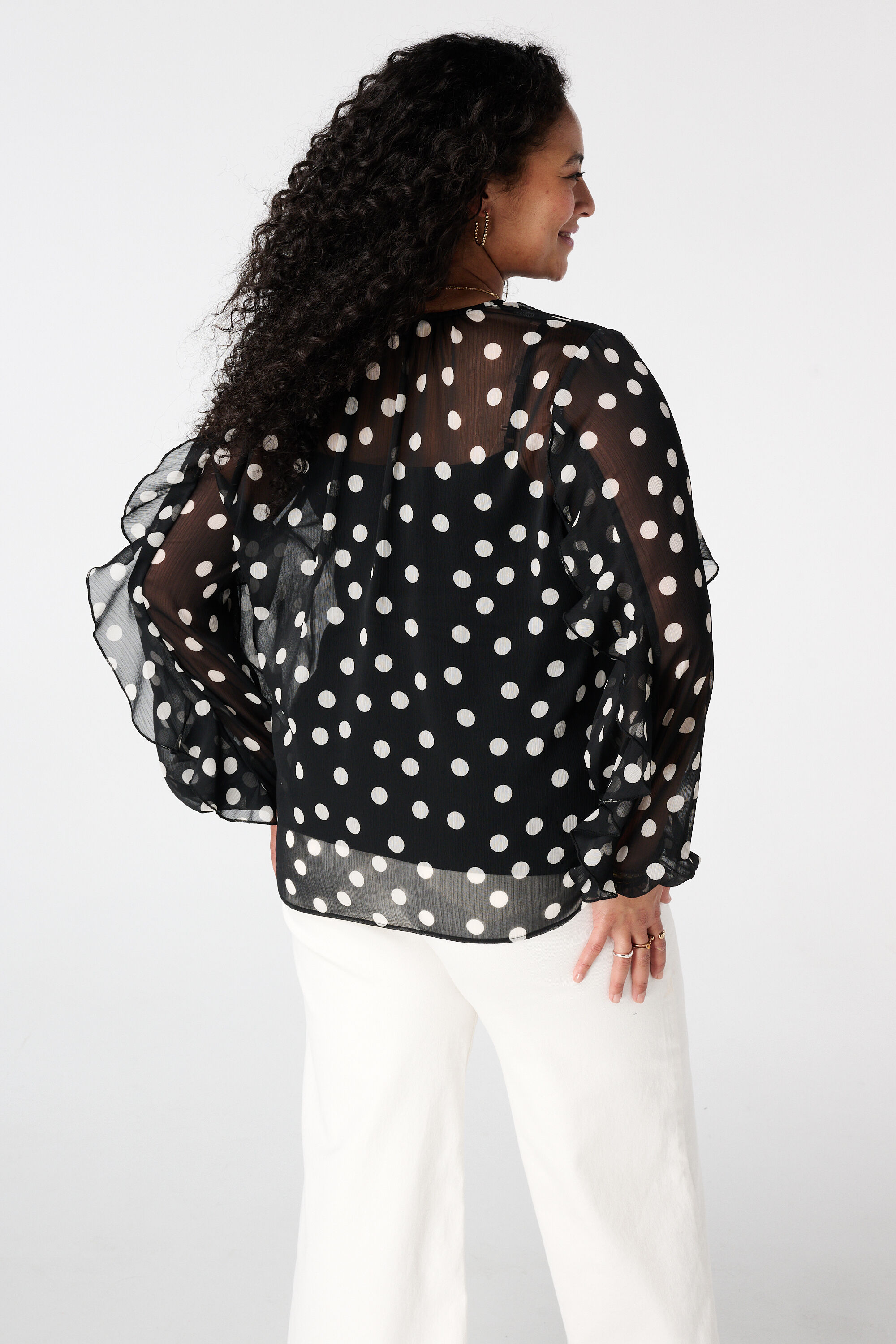 Blouse van met volants image number 3