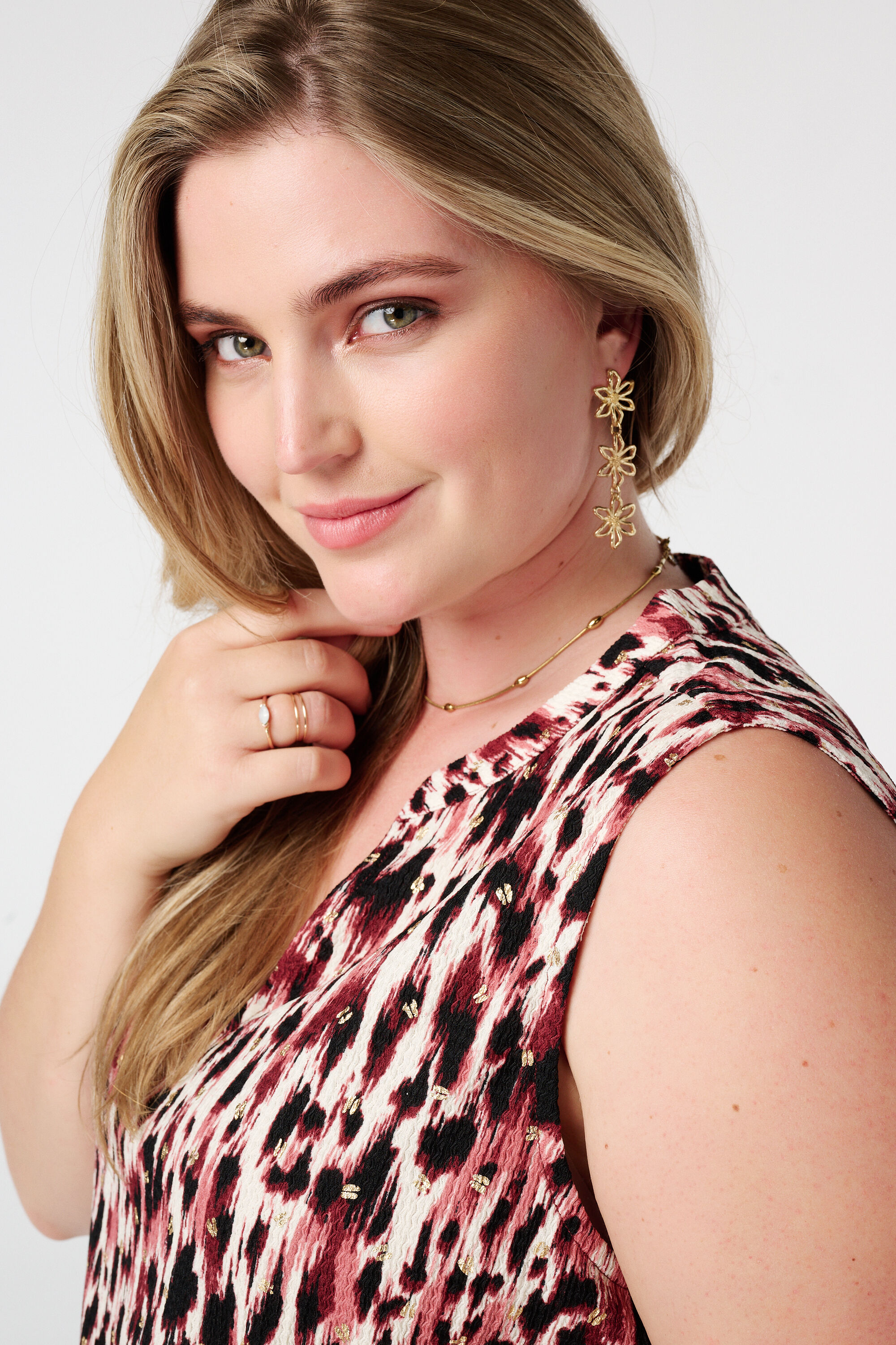 Mouwloze top met print image number 4