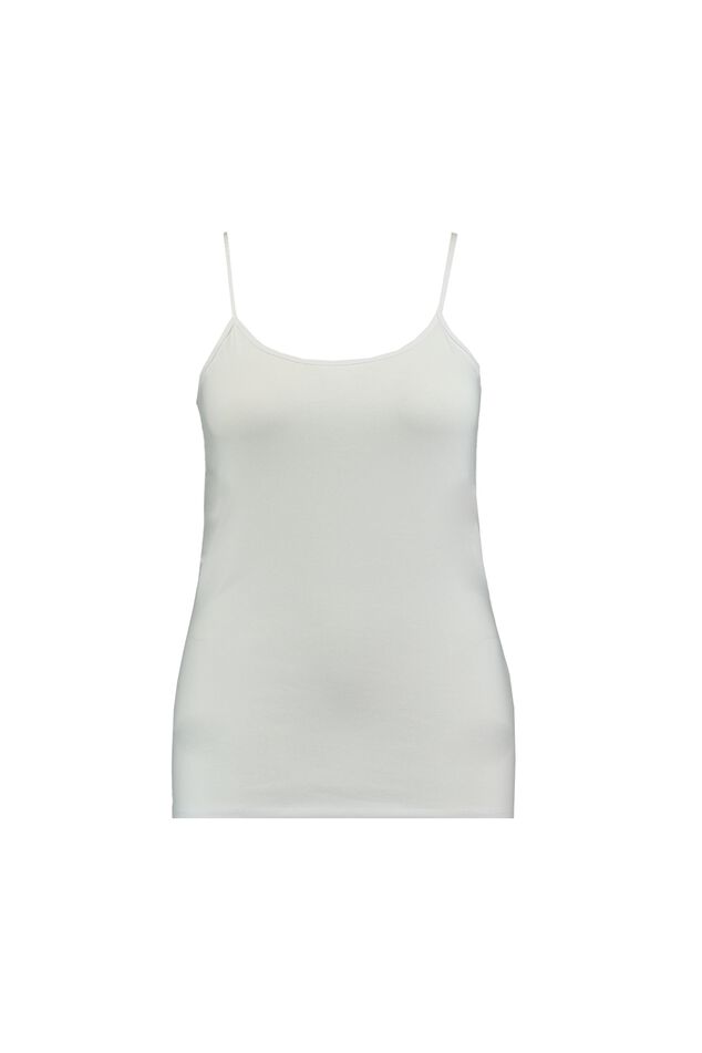 Katoenen top met spaghettibandjes image number 1