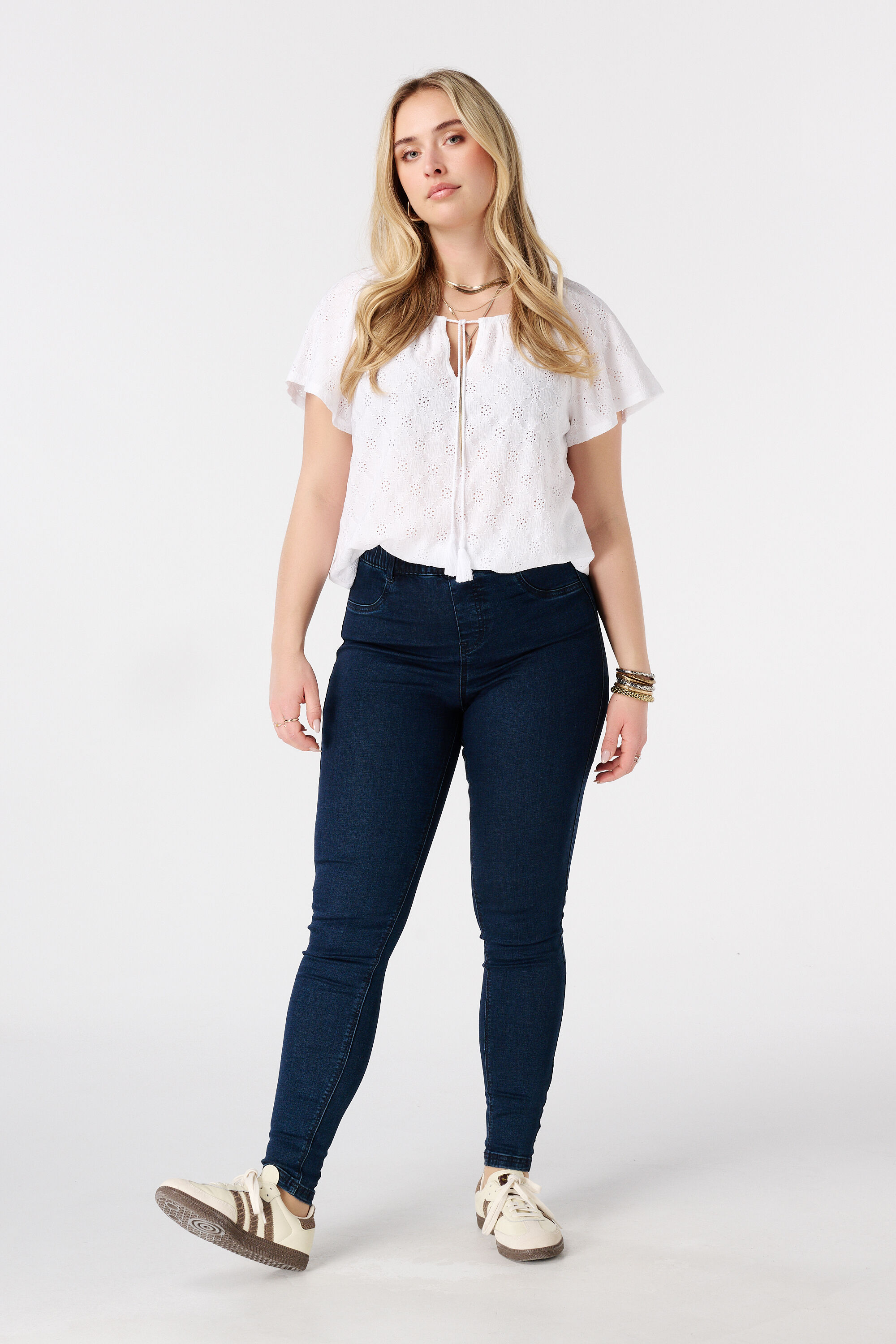 Tregging met denim look