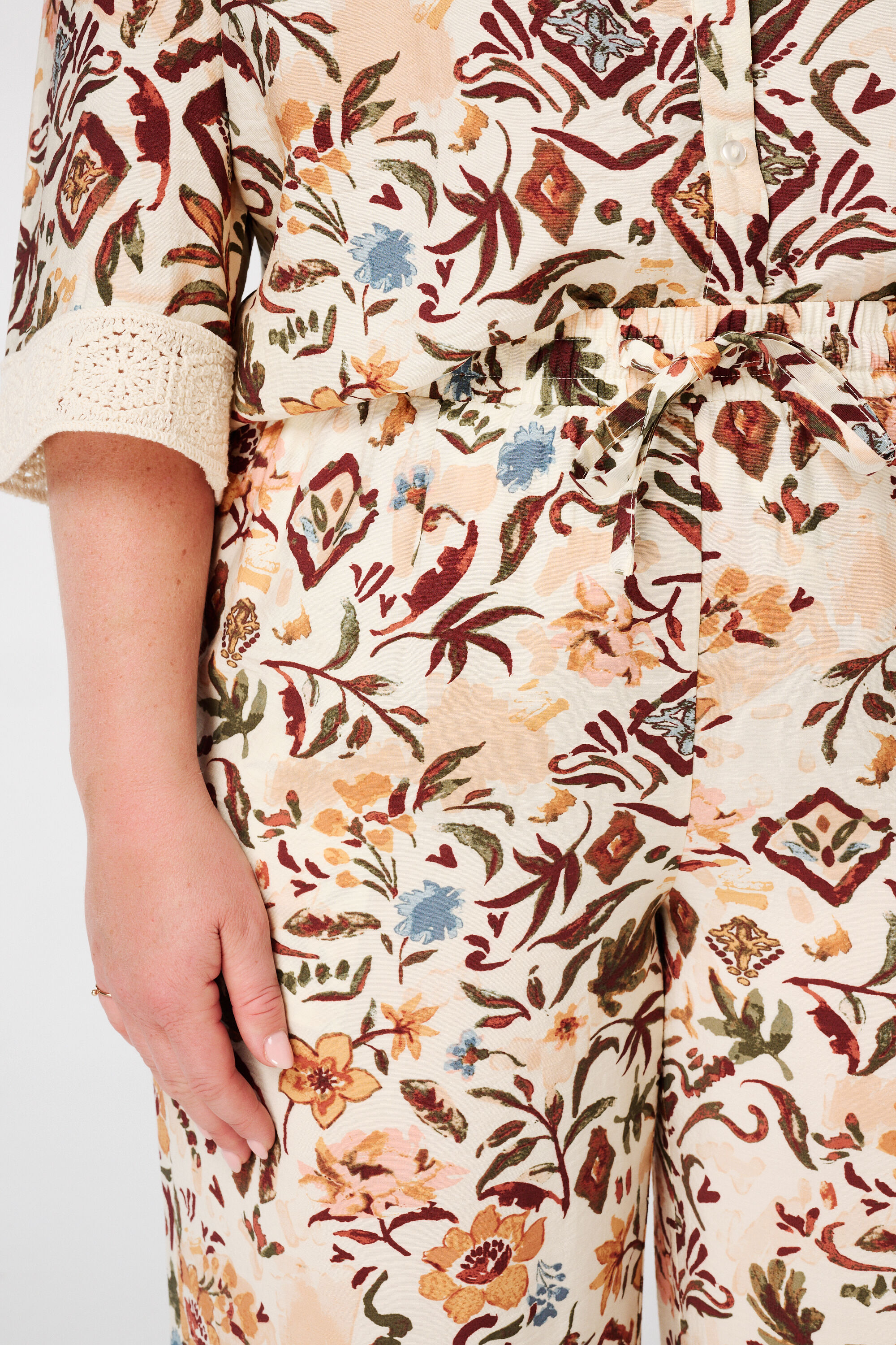 Luchtige broek met print image number 4