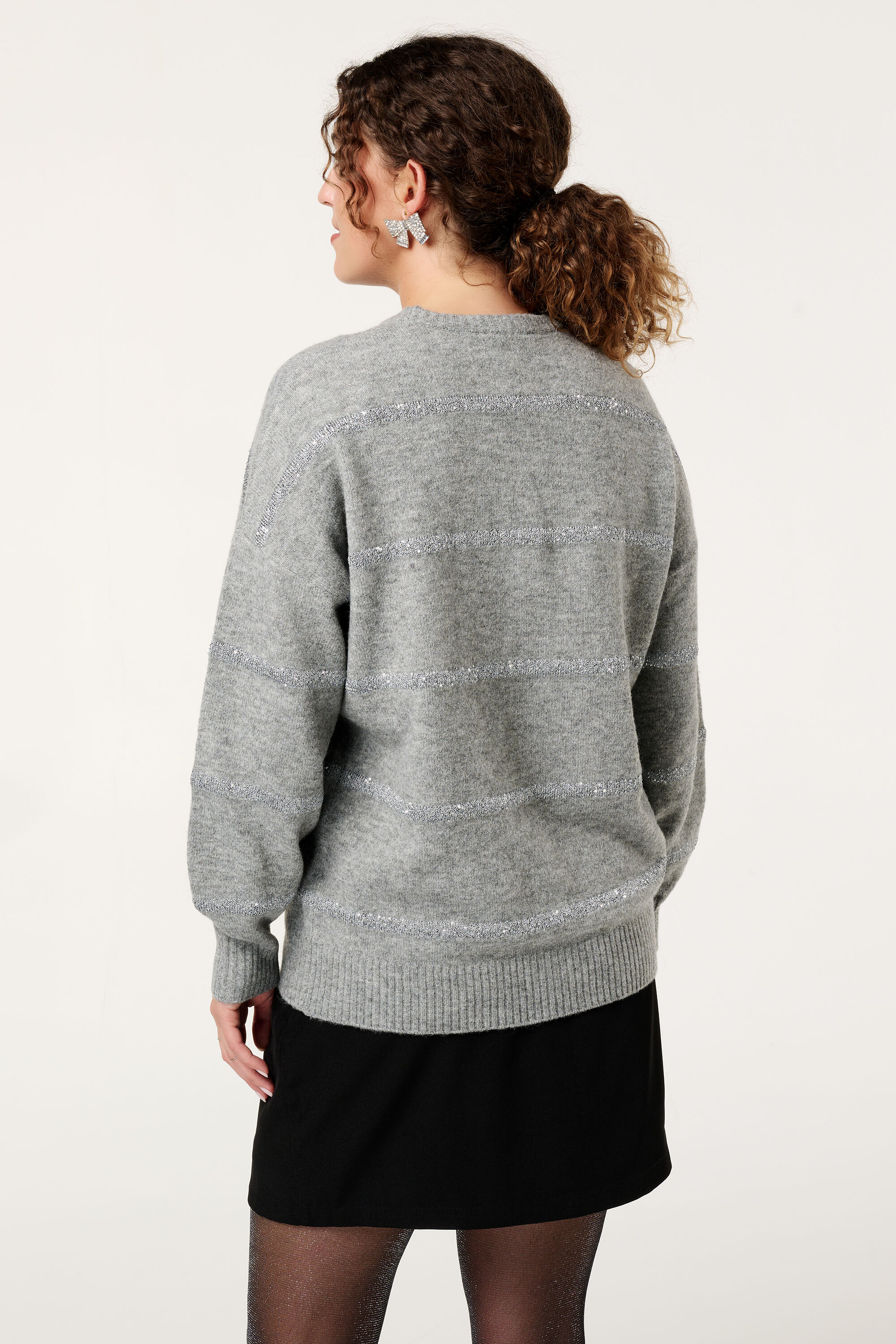 Trui met glitter strepen image number 3