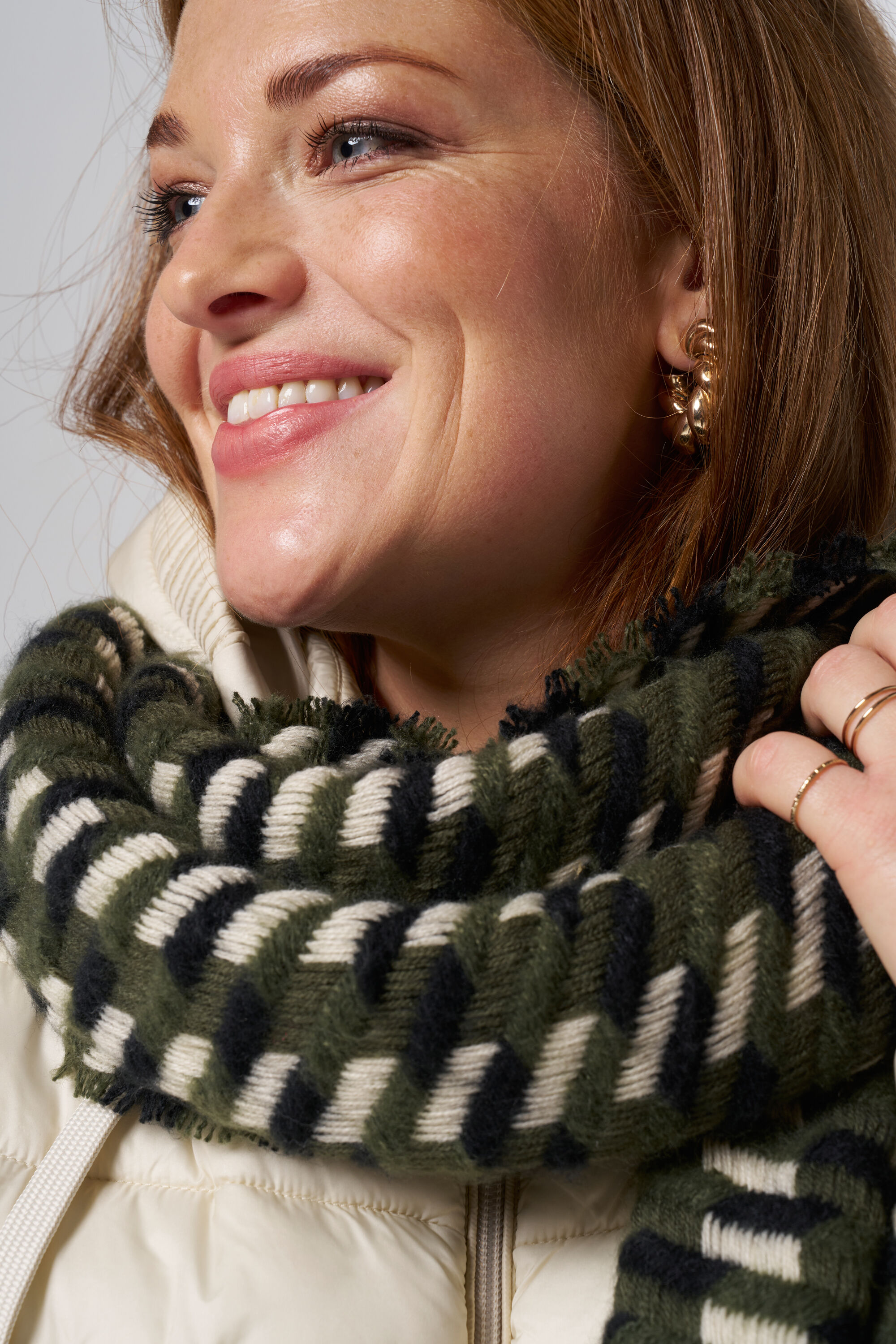 Wintersjaal met print image number 2