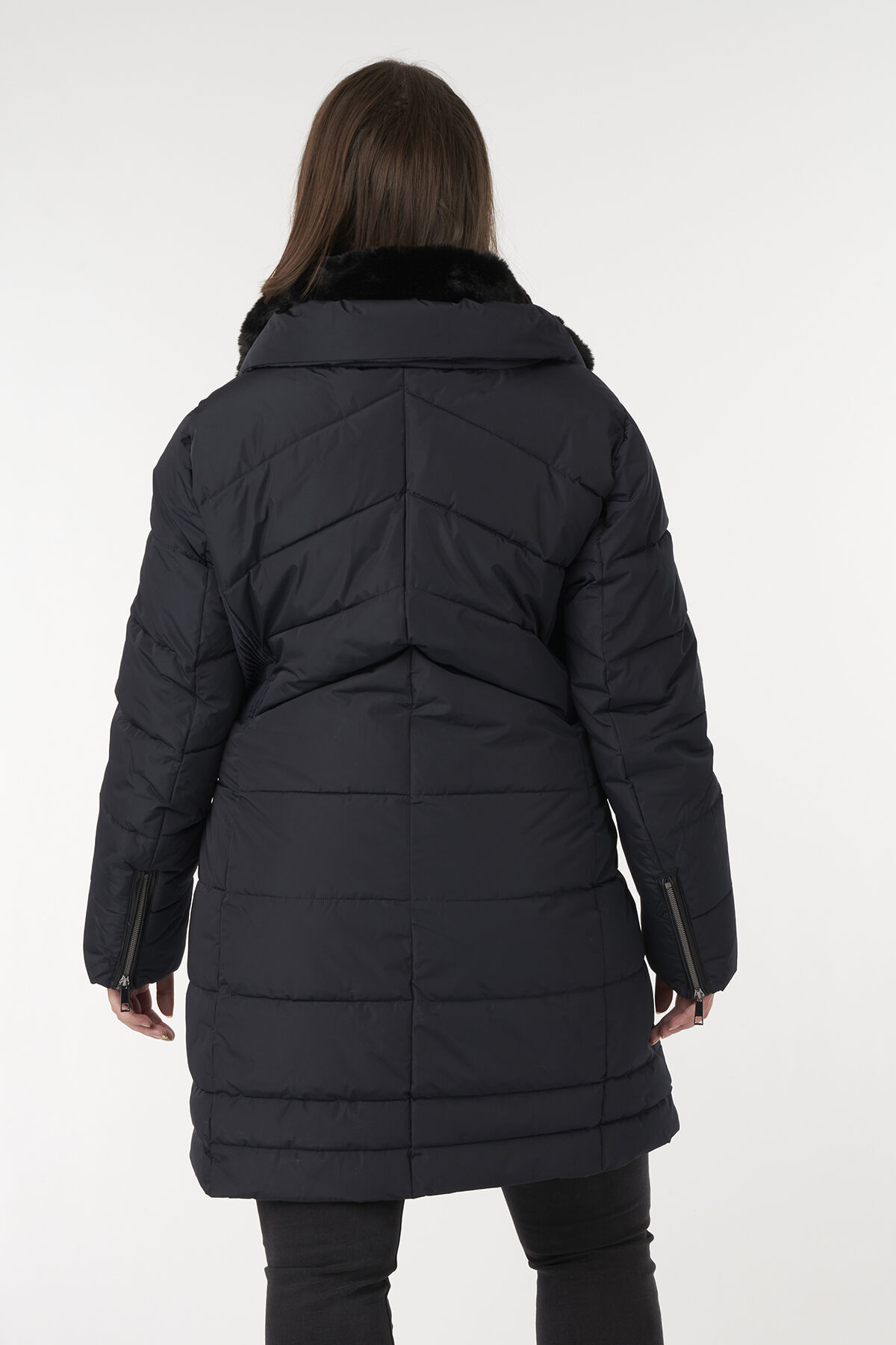 Lange gewatteerde jas image number 3
