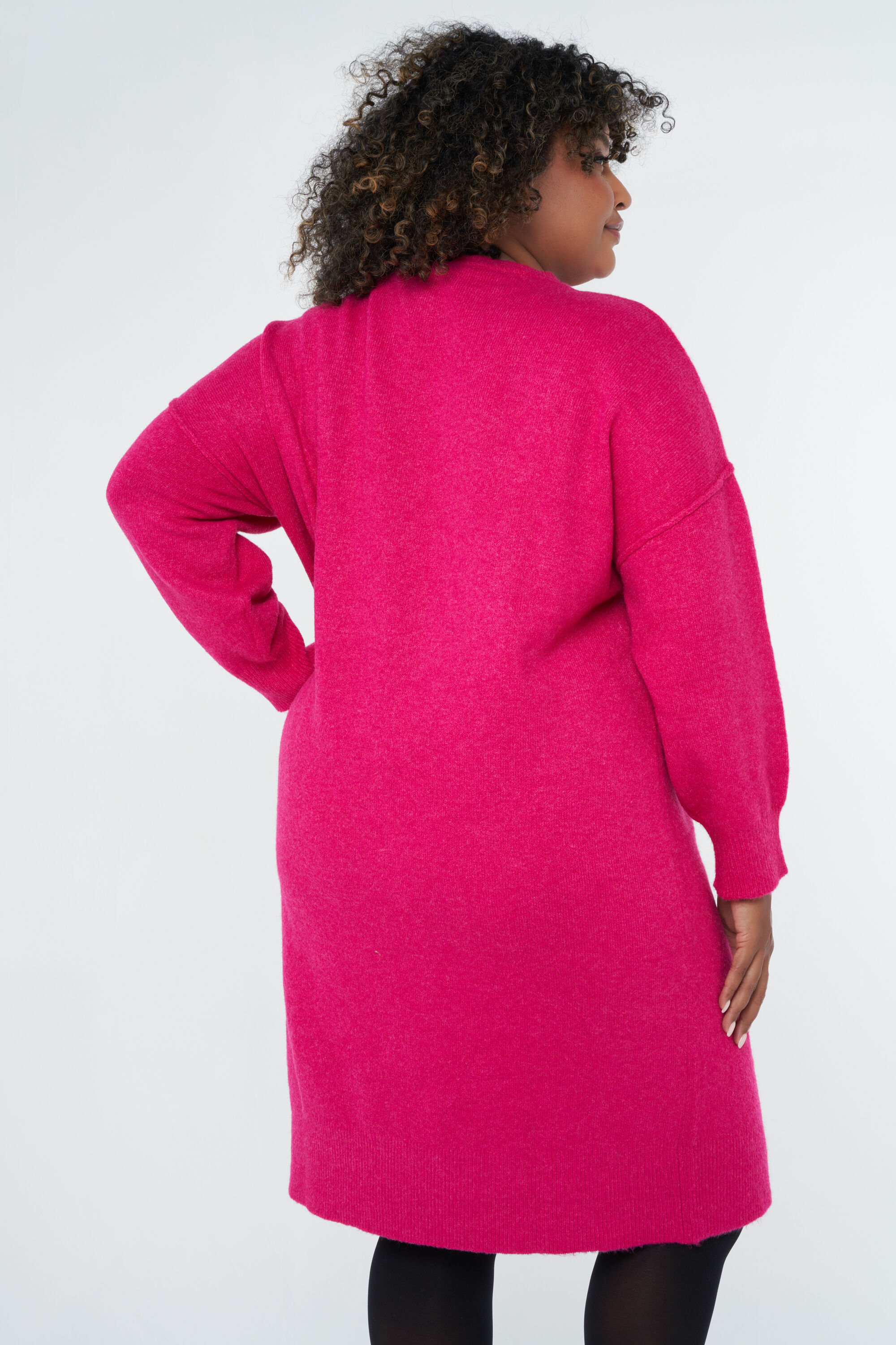 Fijngebreide midi jurk image number 3