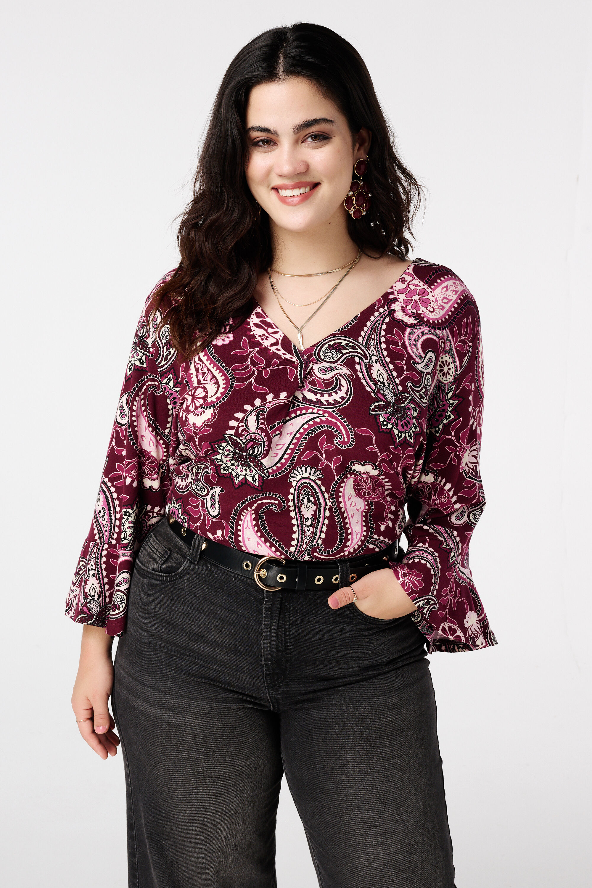 Top met paisleyprint