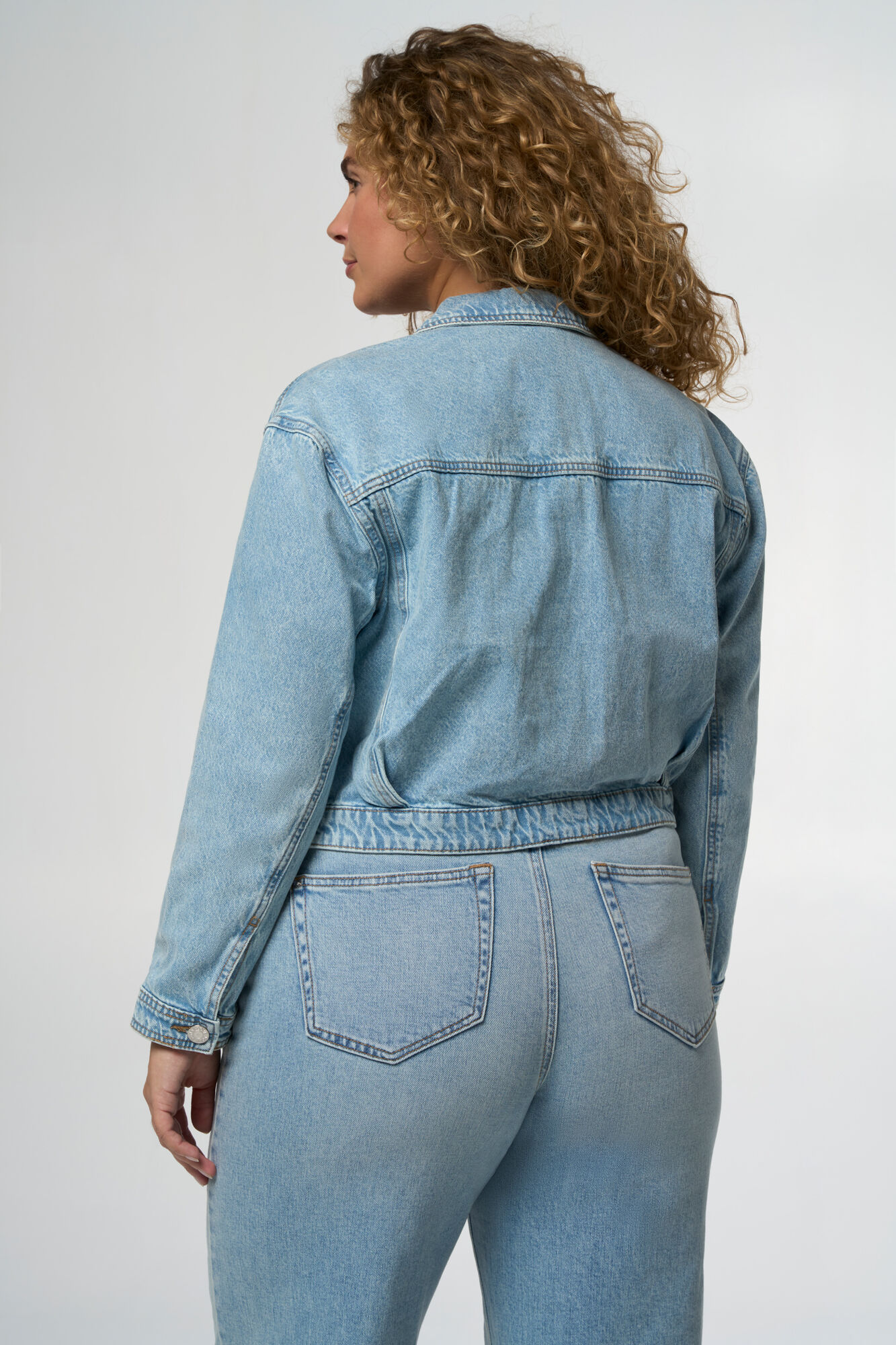Kort denim jasje image number 3