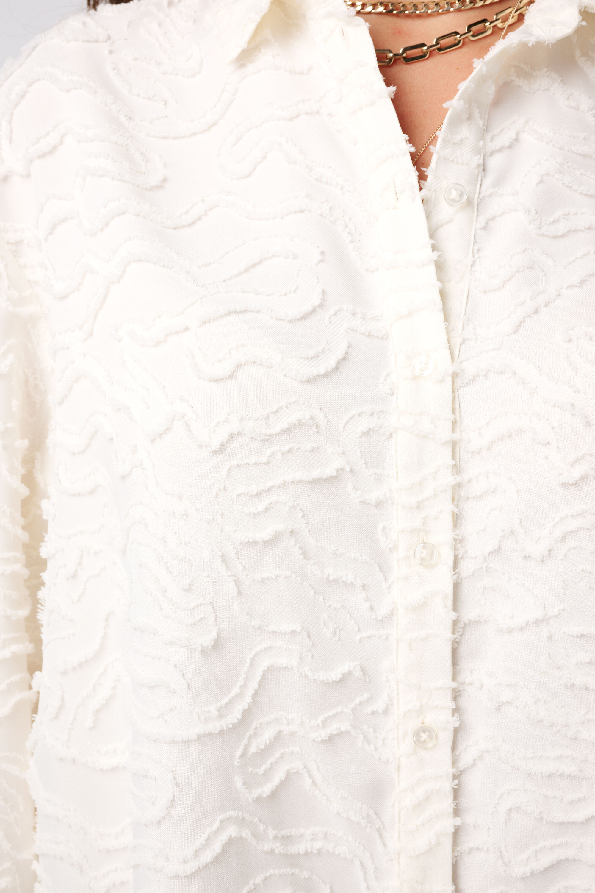 Structuur geweven oversized blouse image number 6