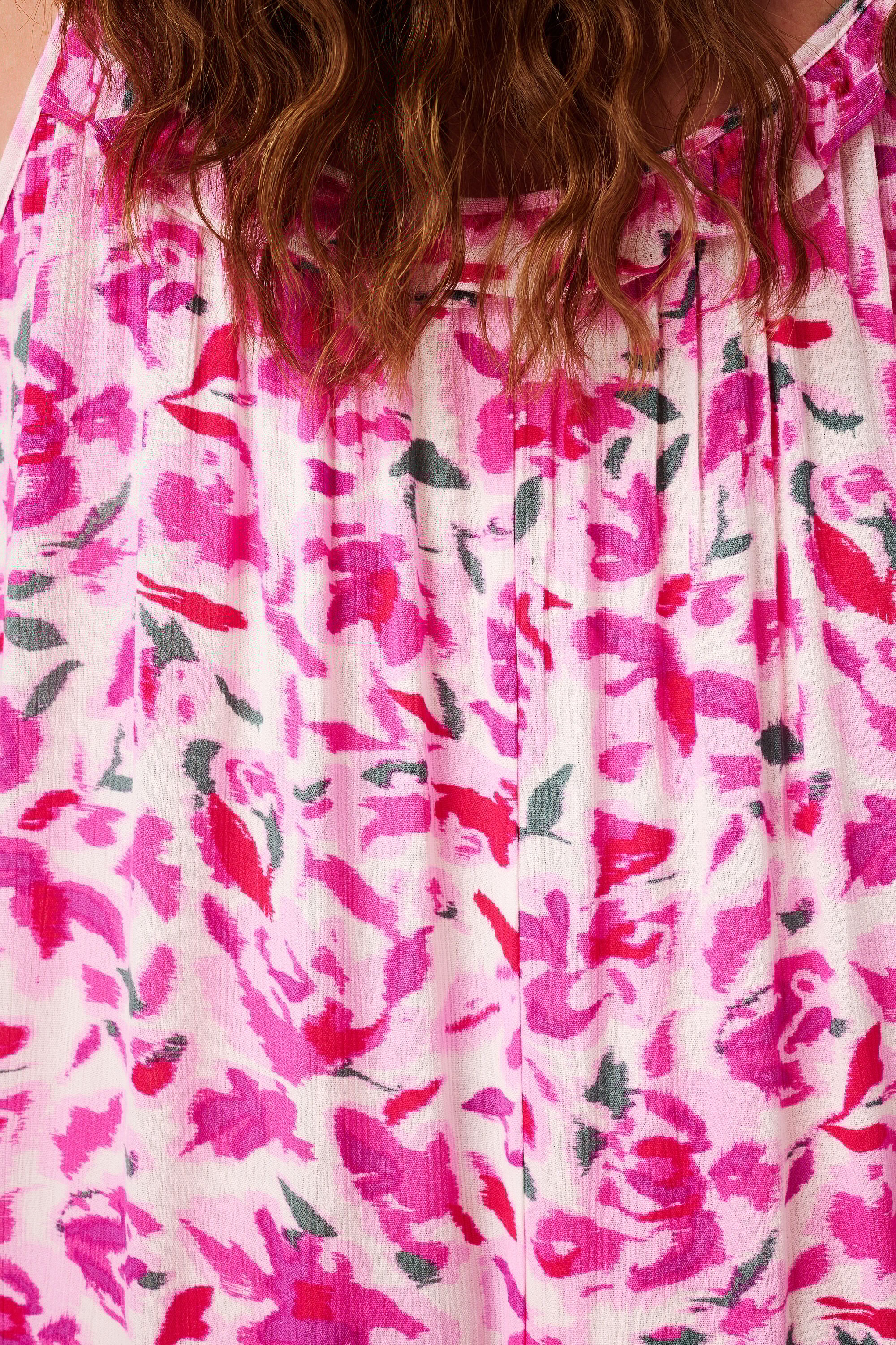 Maxi jurk met print en kwastjes image number 5