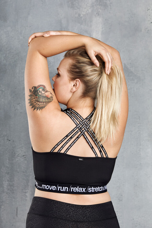 Korte sporttop met kruisbandjes image number 3