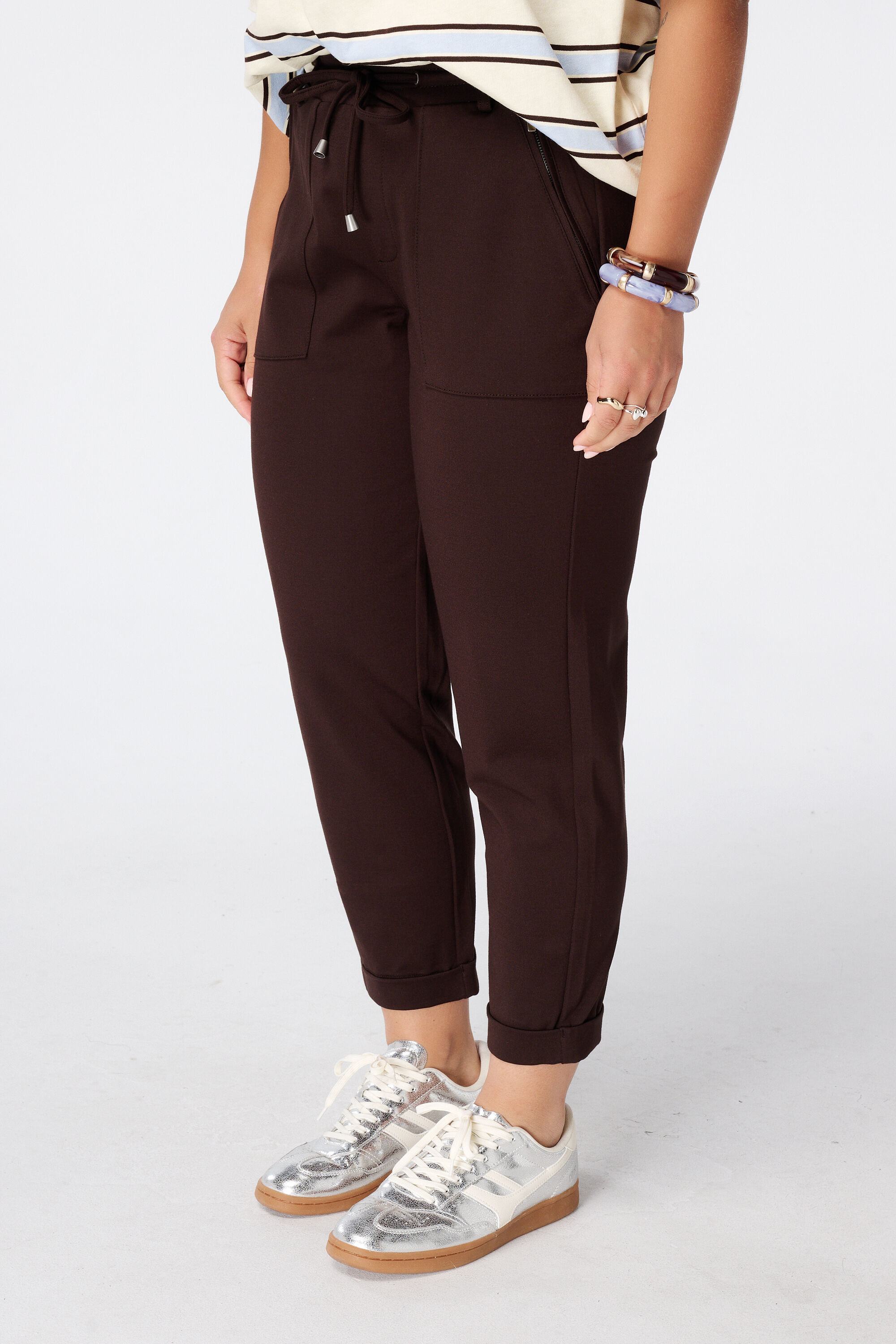 Tapered broek met elastische taille image number 5