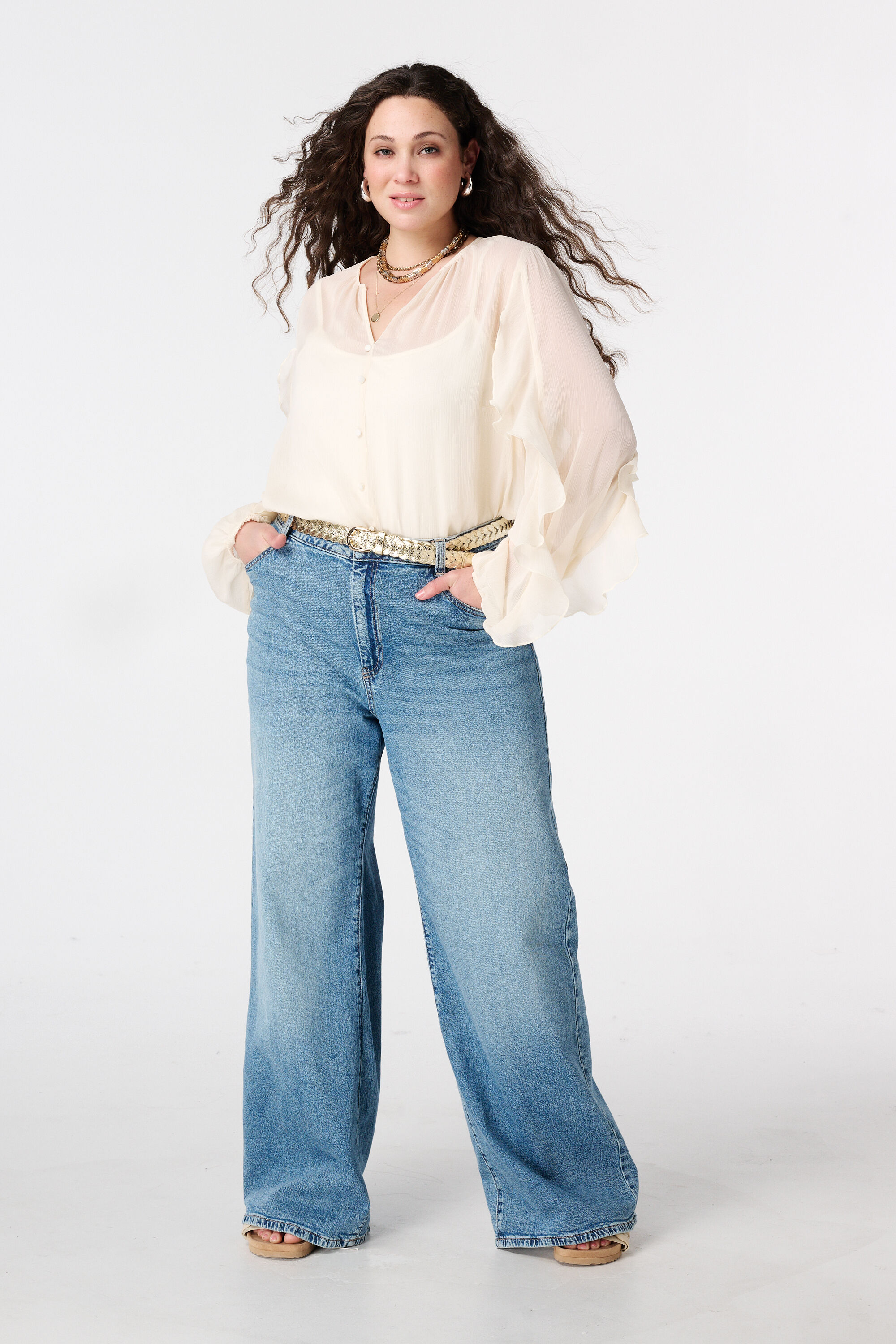 Blouse met volants image number 5