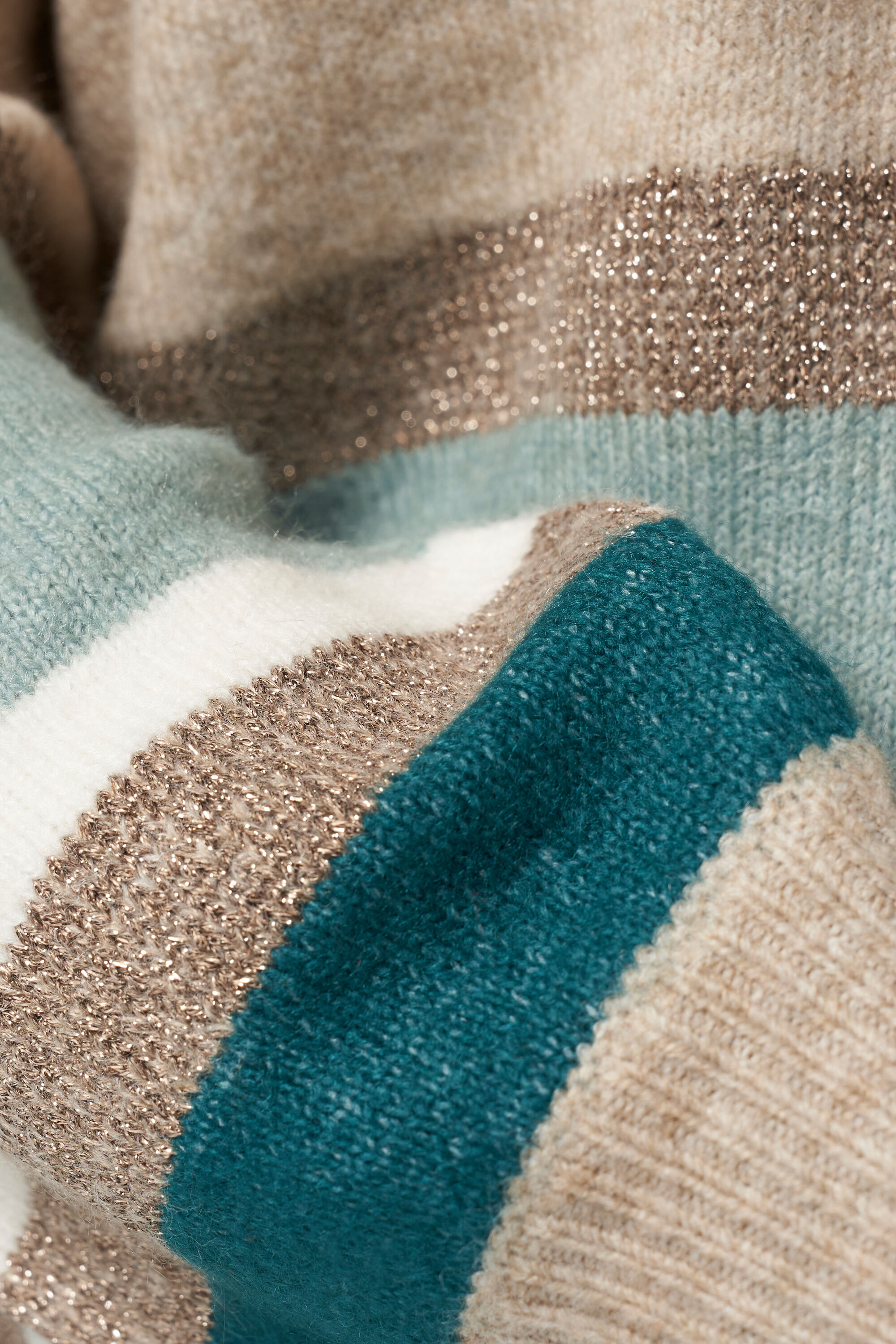 Gestreepte trui met glitter image number 4