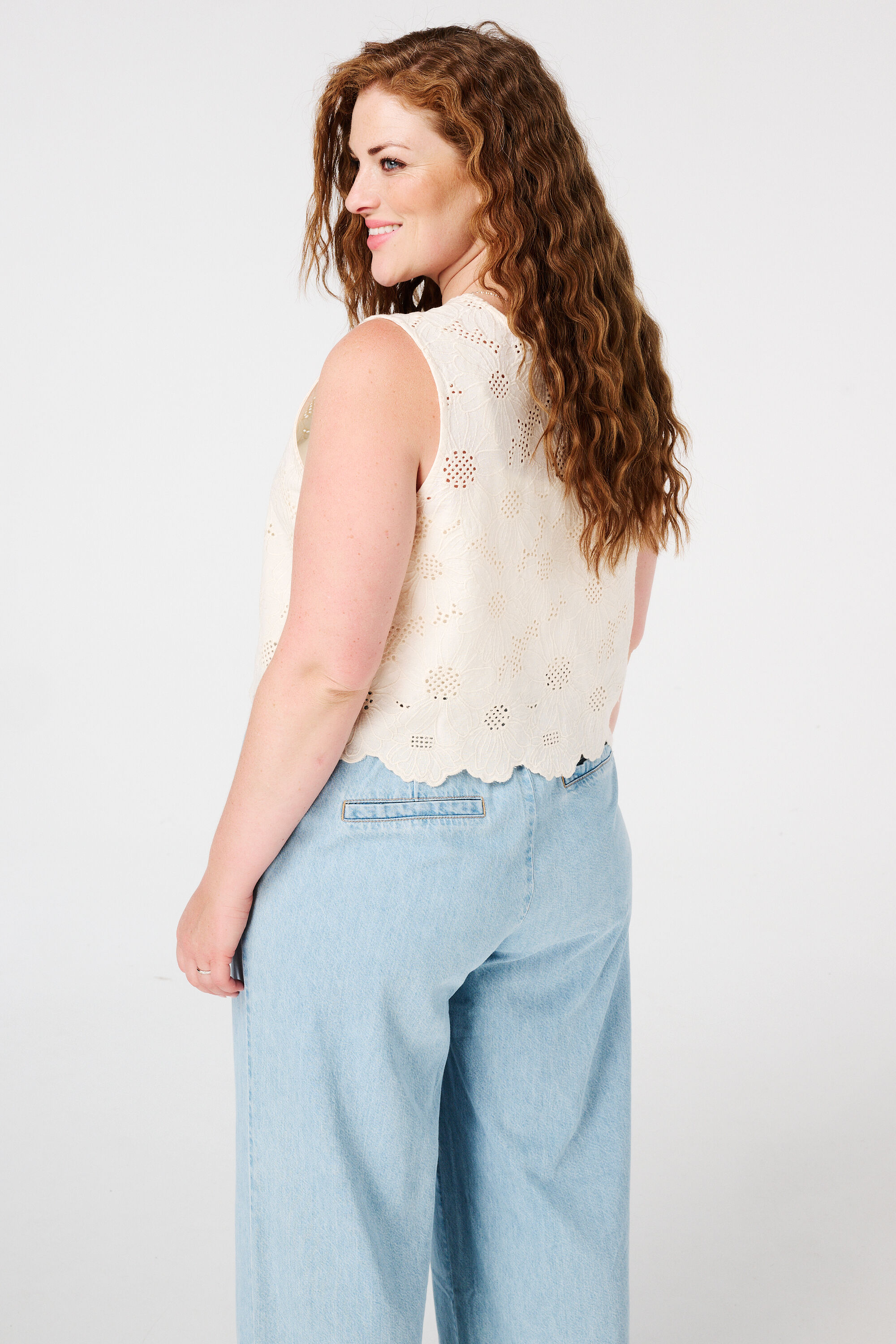 Gilet van katoen met broderie image number 3