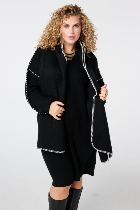 Sjaal met contrast stiksels Sjaal met contrast stiksels