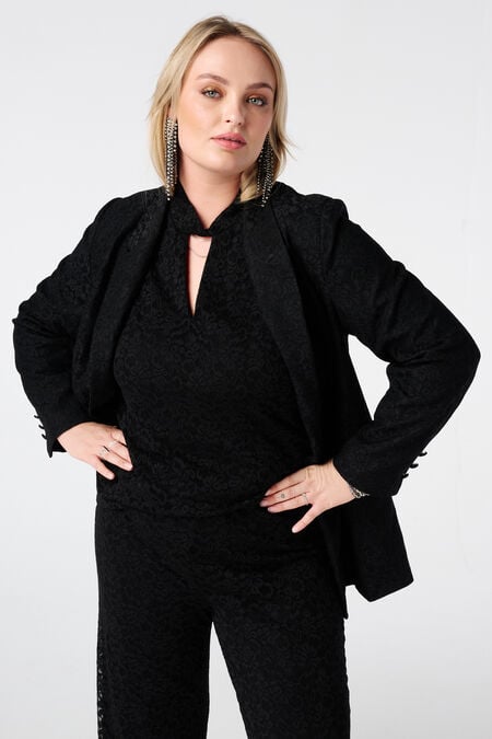 Getailleerde kanten blazer Getailleerde kanten blazer