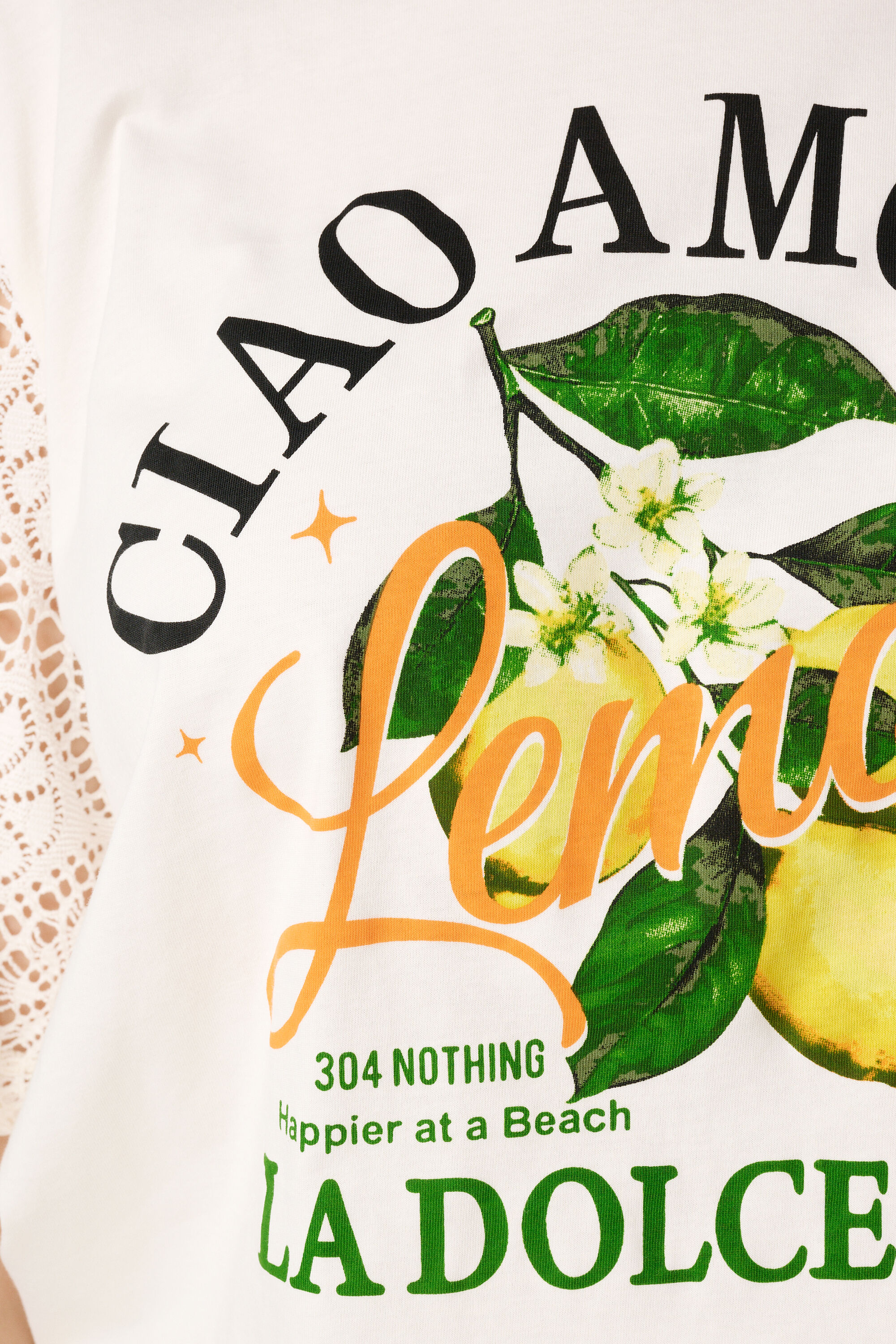 T-shirt met citroen print image number 6