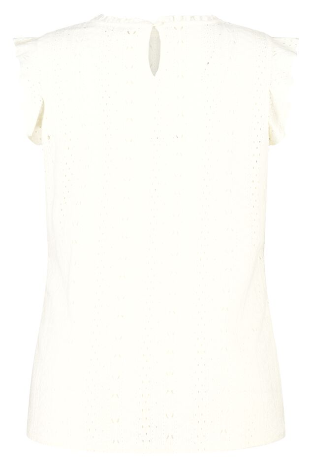 Broderie top met ruffle image number 2