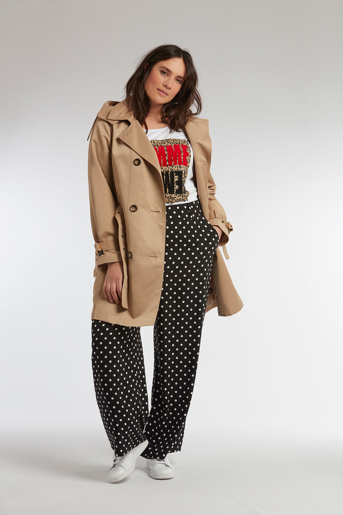 Palazzo broek met stippen image number 6