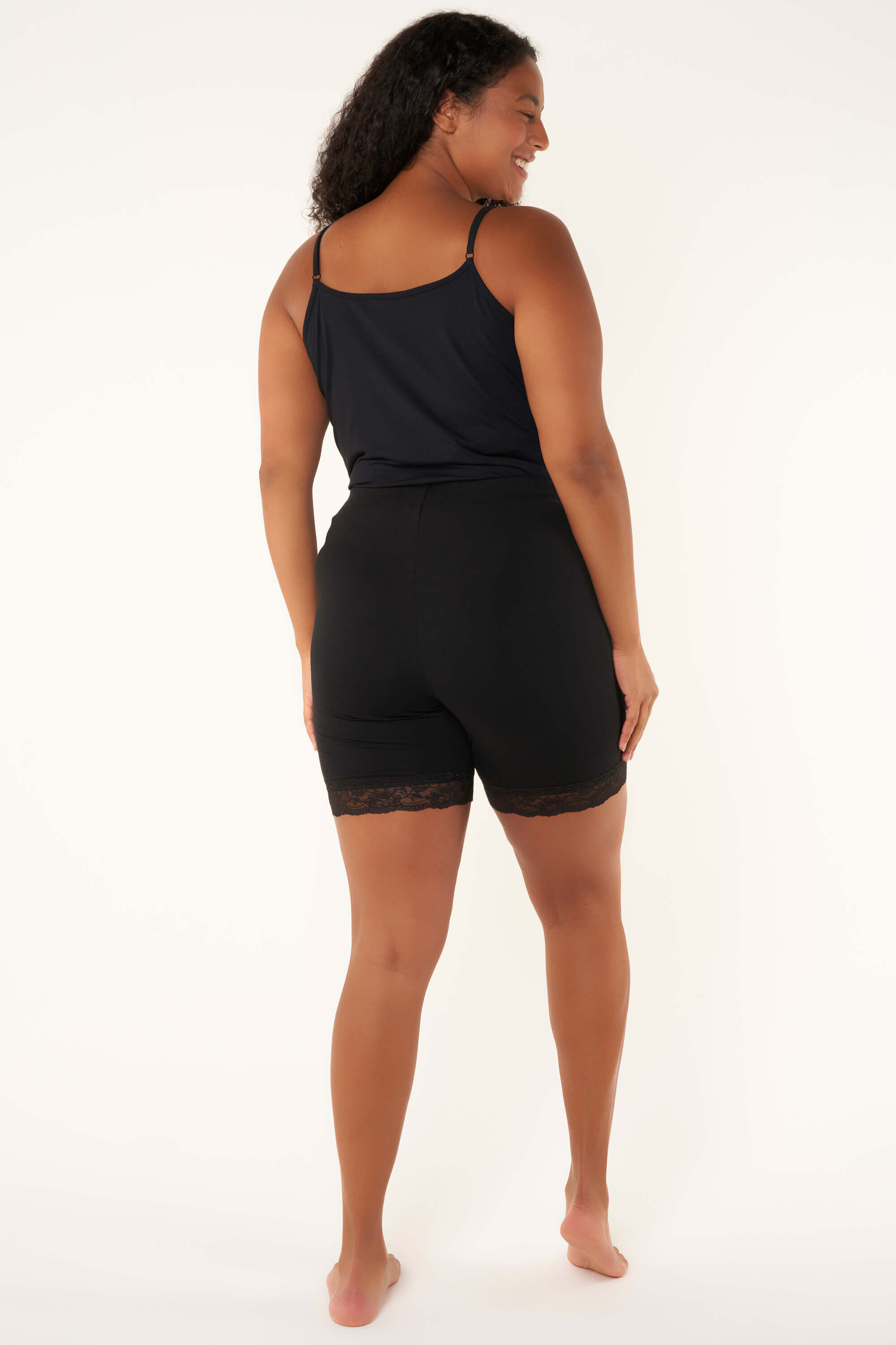 Korte legging met kant image number 1