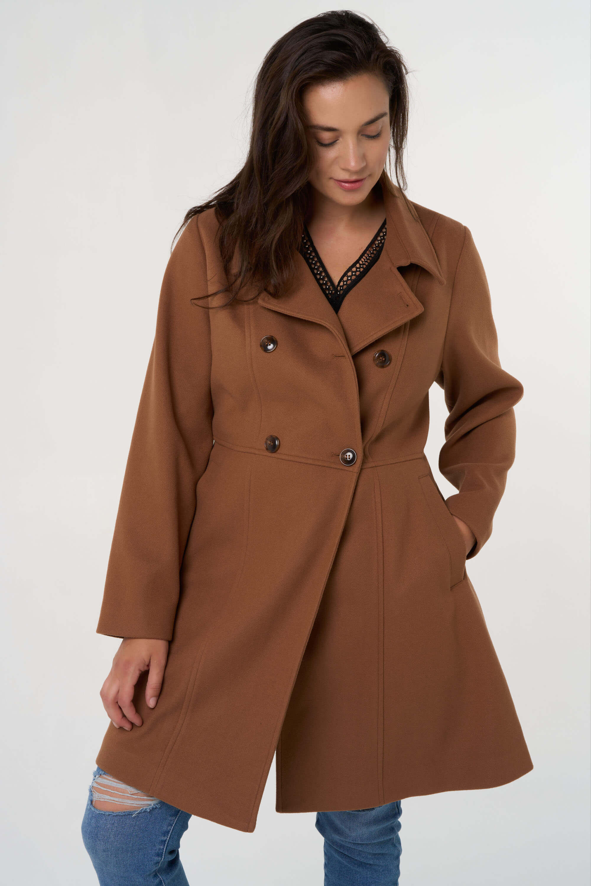 Mantel met dubbele sluiting image number 5