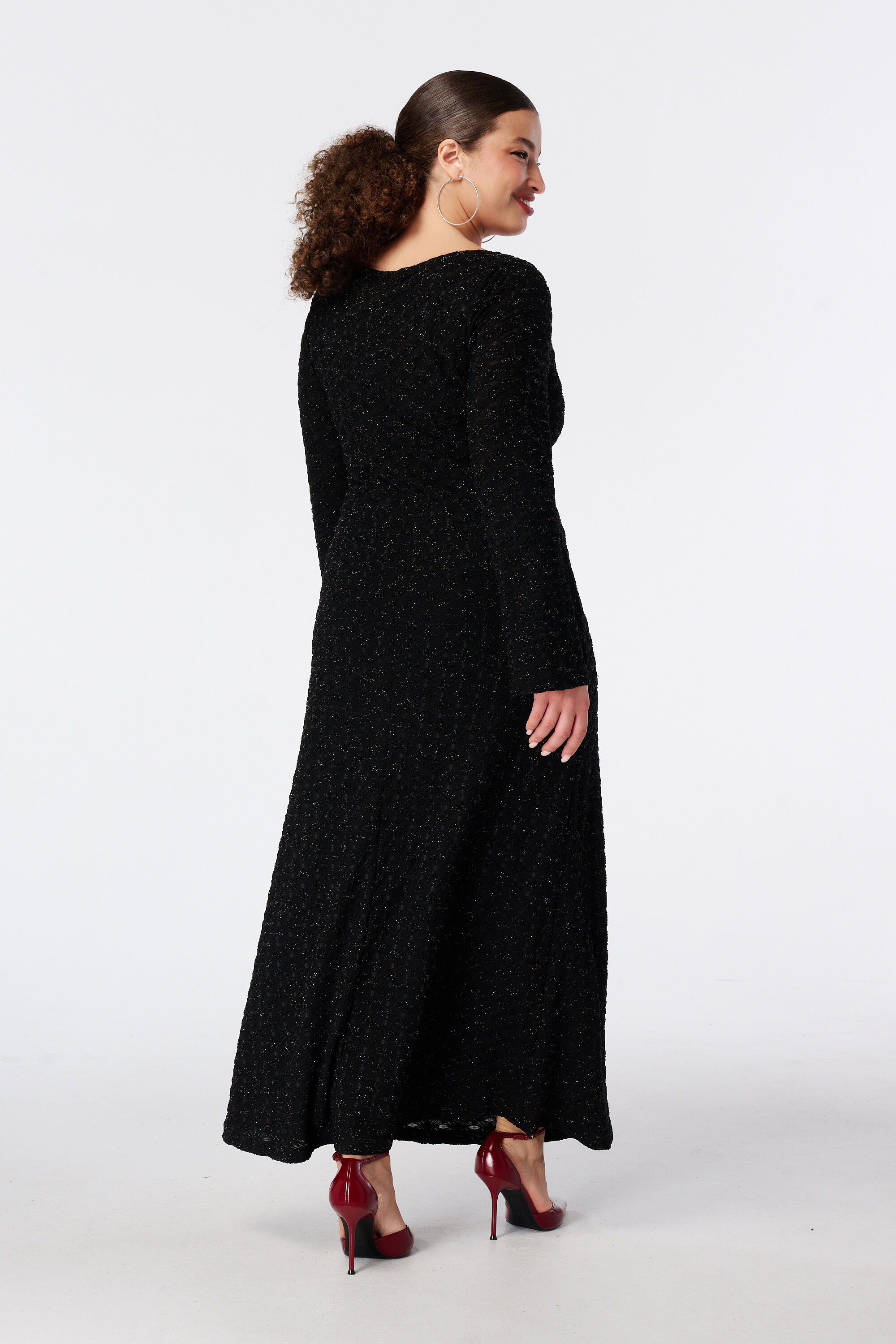 Korte mesh jurk met bloemen image number 3