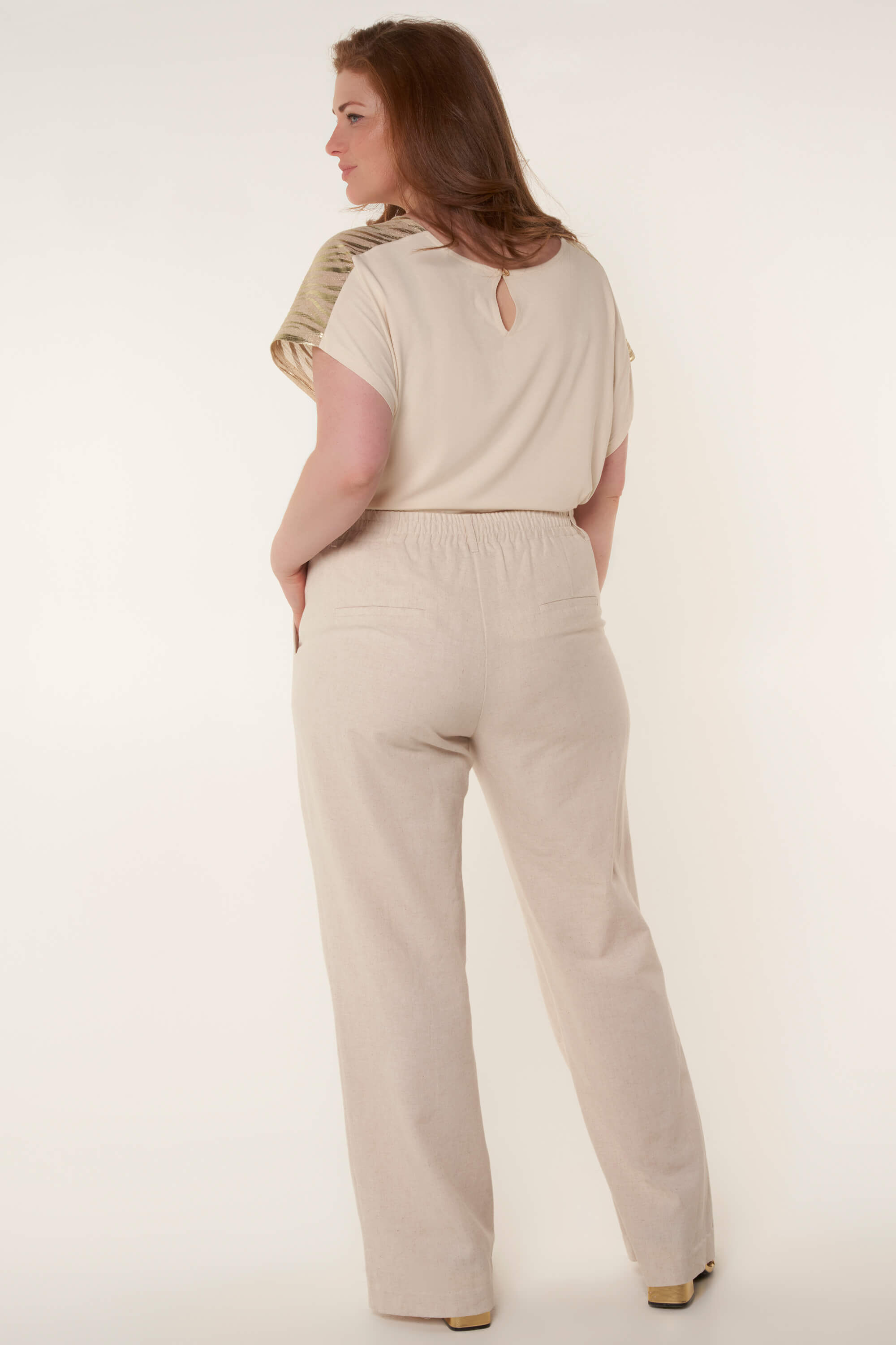 Pantalon met linnen image number 4