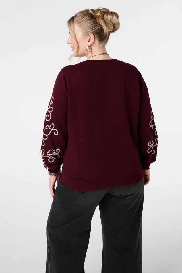 Sweater met broderie details image number 3