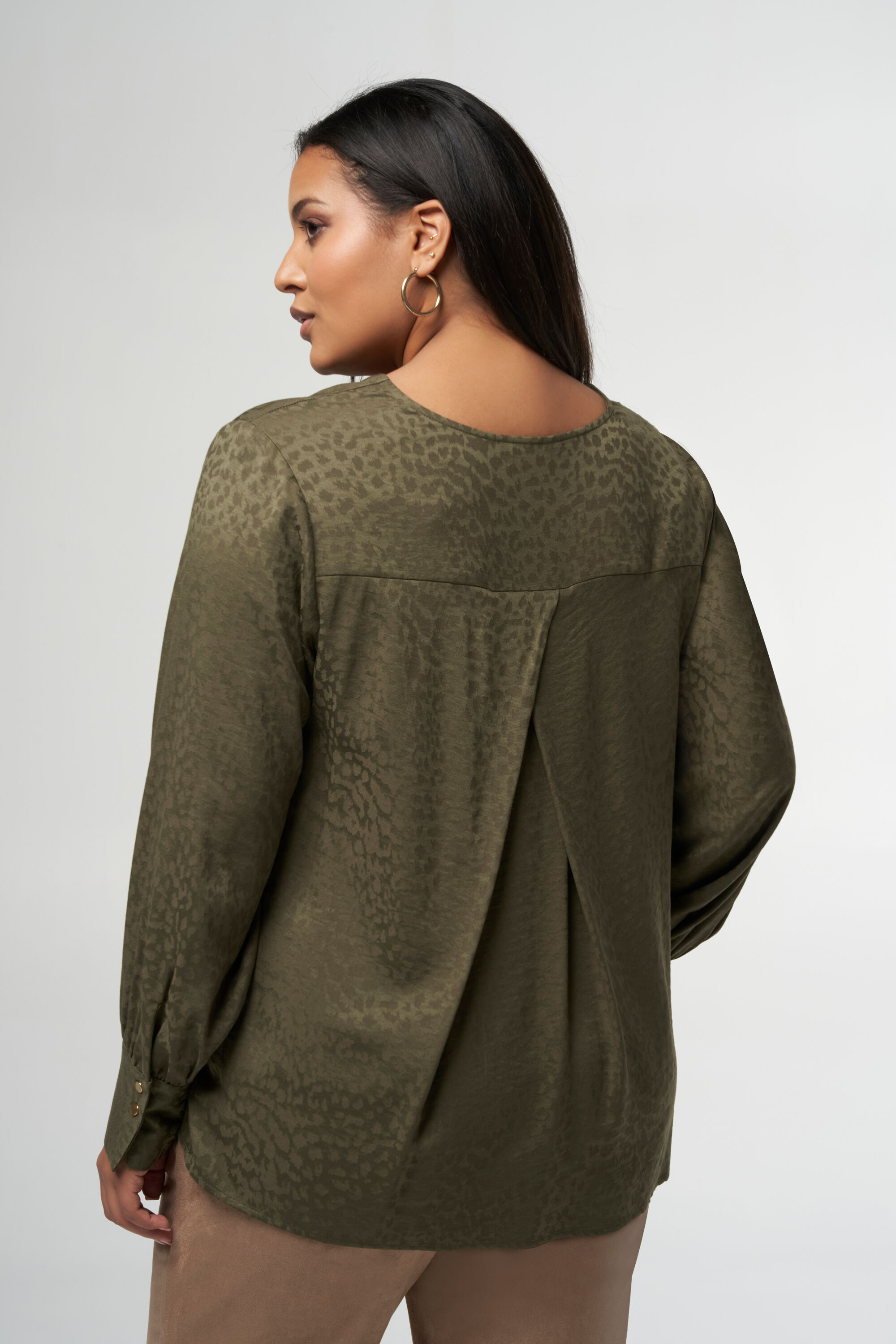 Satijnen blouse met print image number 3