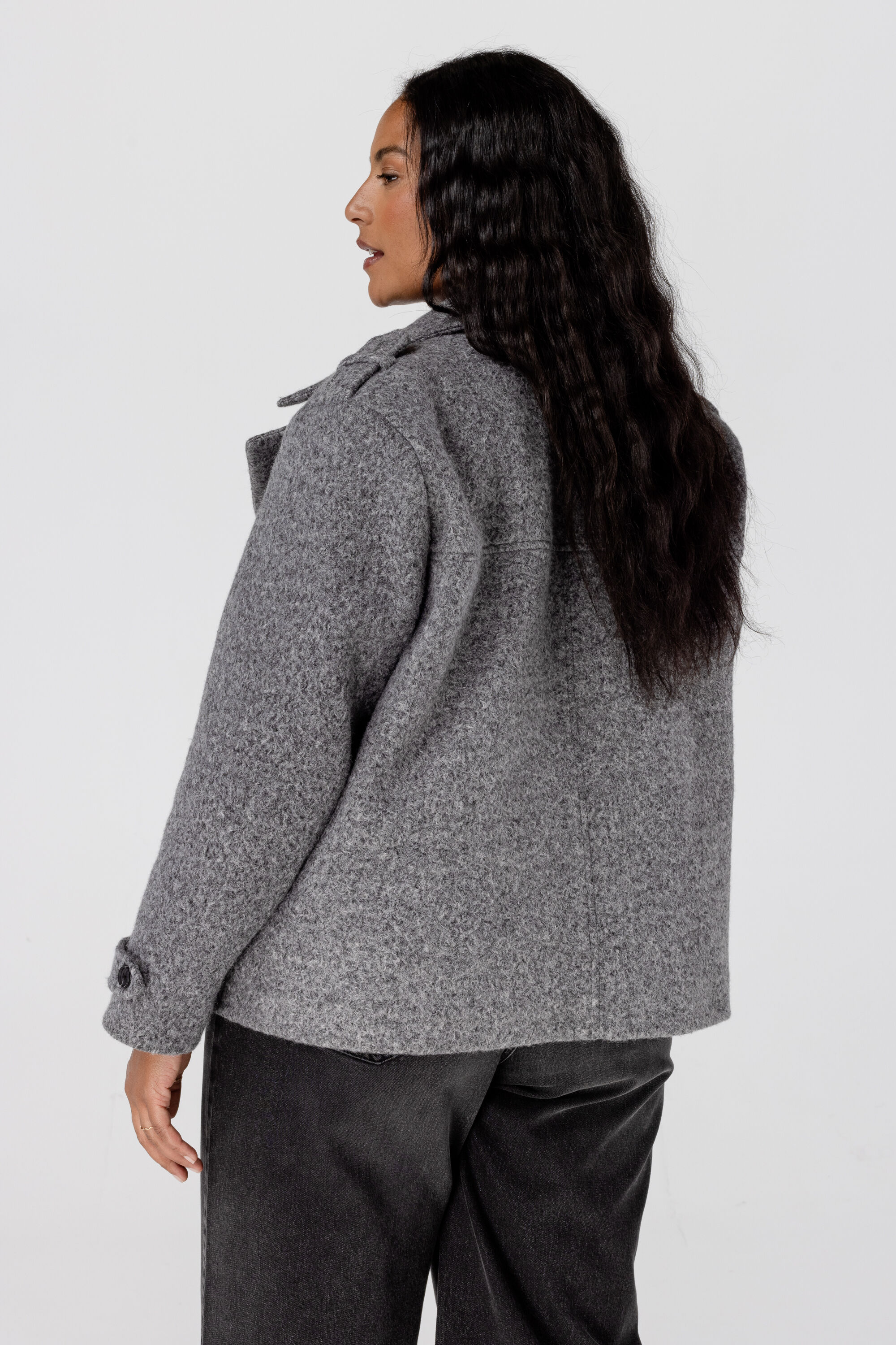 Korte double-breasted jas image number 3