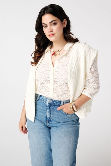 Gilet met structuur Gilet met structuur