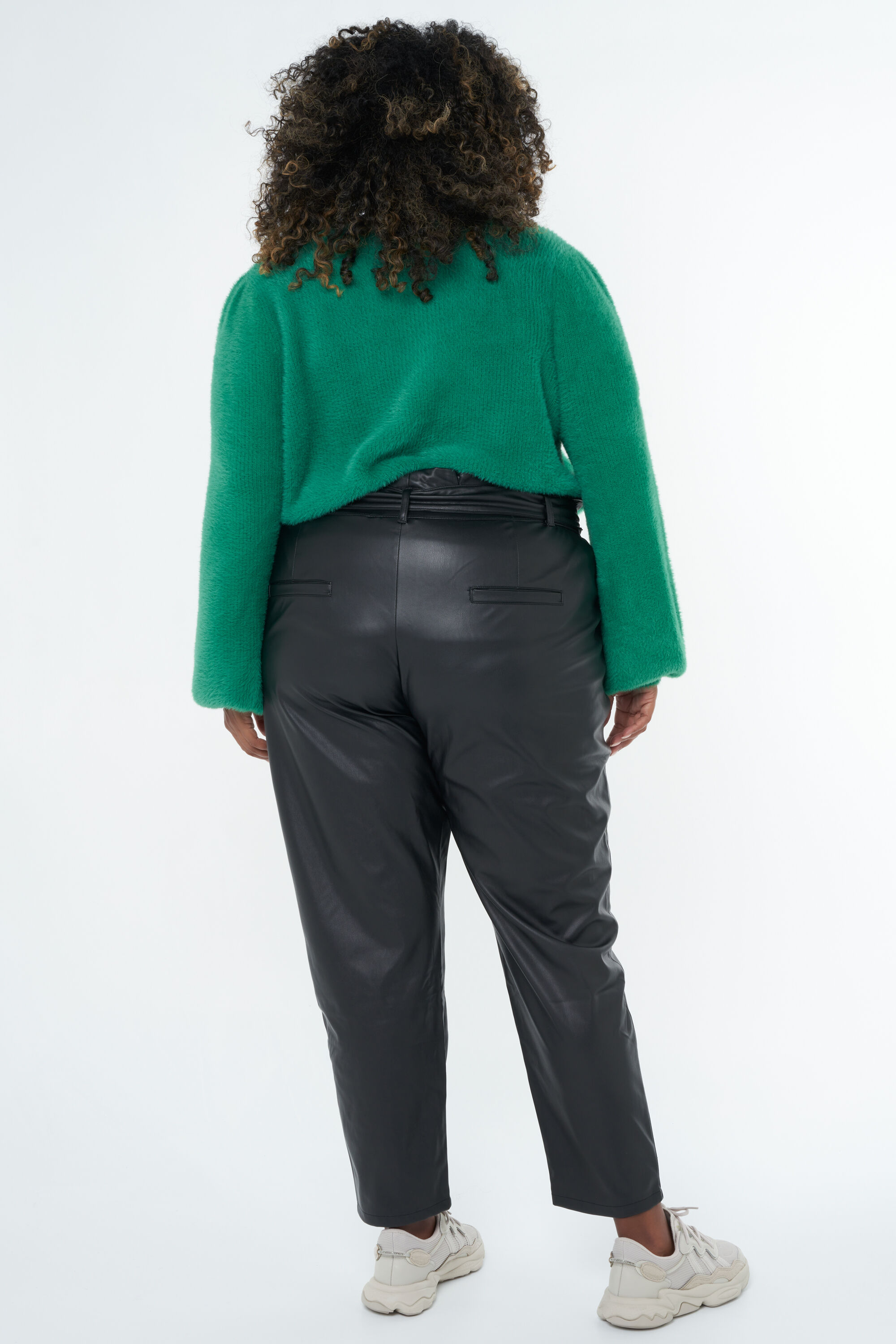 Imitatieleren paperbag broek image number 3