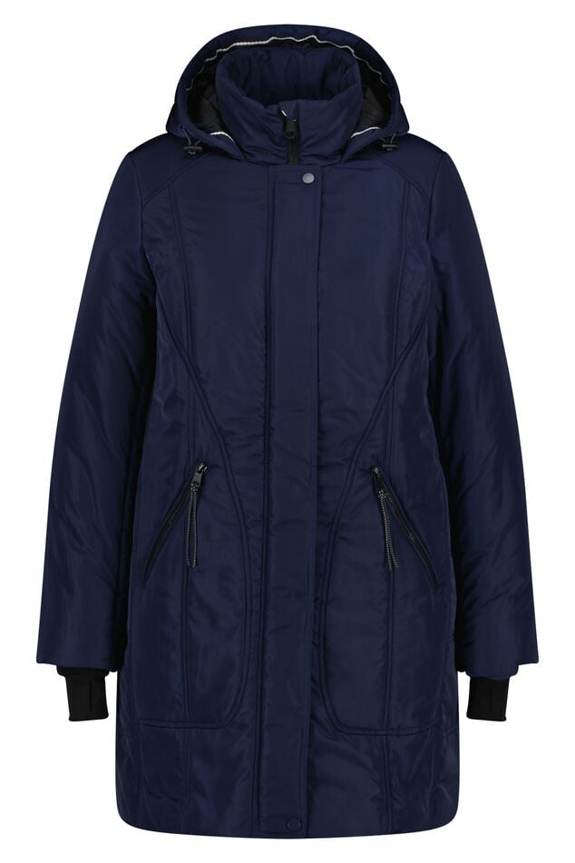 Gewatteerde jas met capuchon image number 2